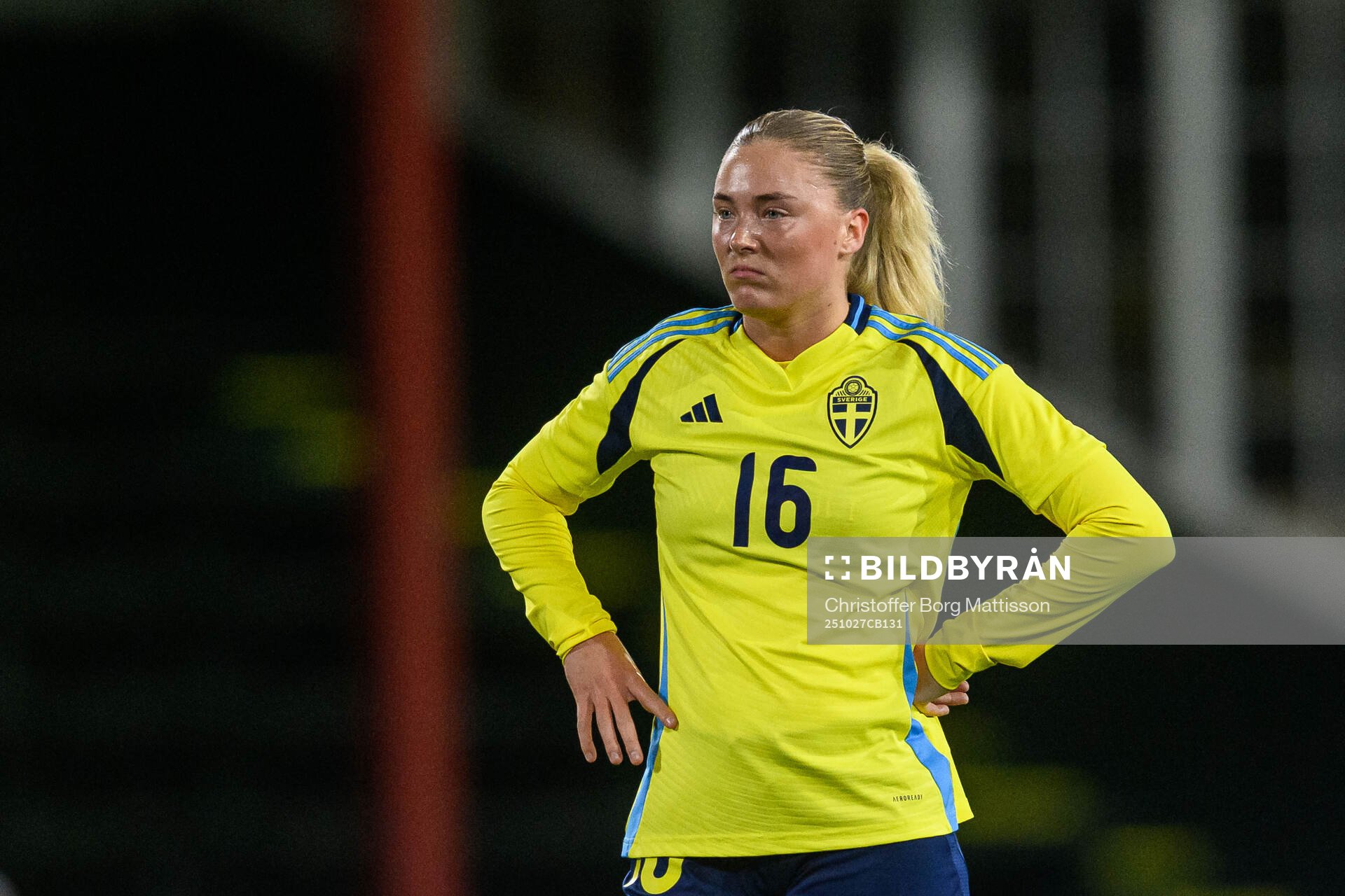 Ida Björnberg of Sweden looks dejected