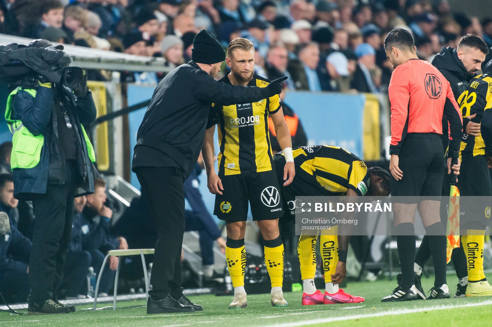 Hammarbys tränare Kim Hellberg och Simon Strand