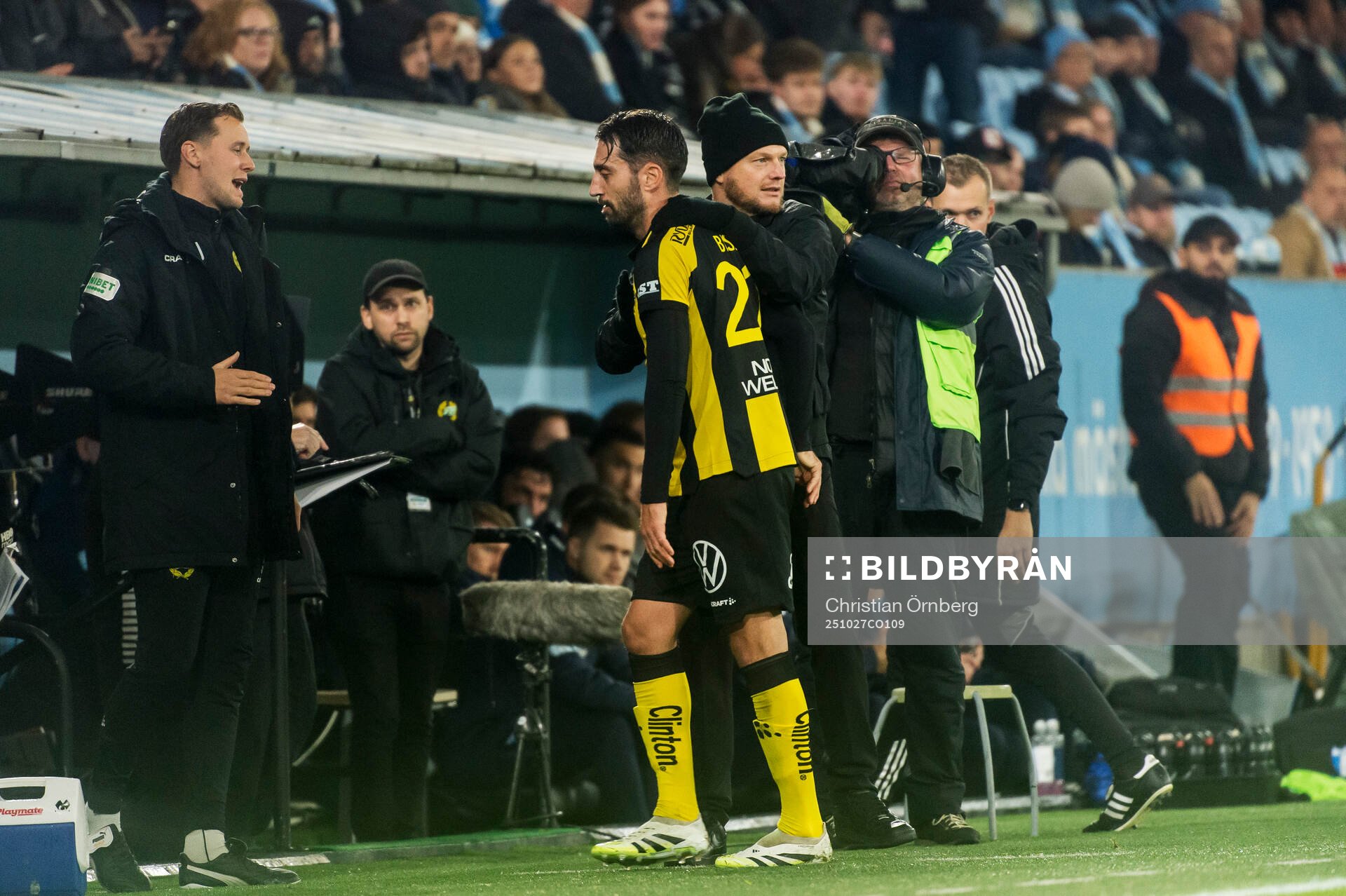 Hammarbys Nahir Besara och tränare Kim Hellberg