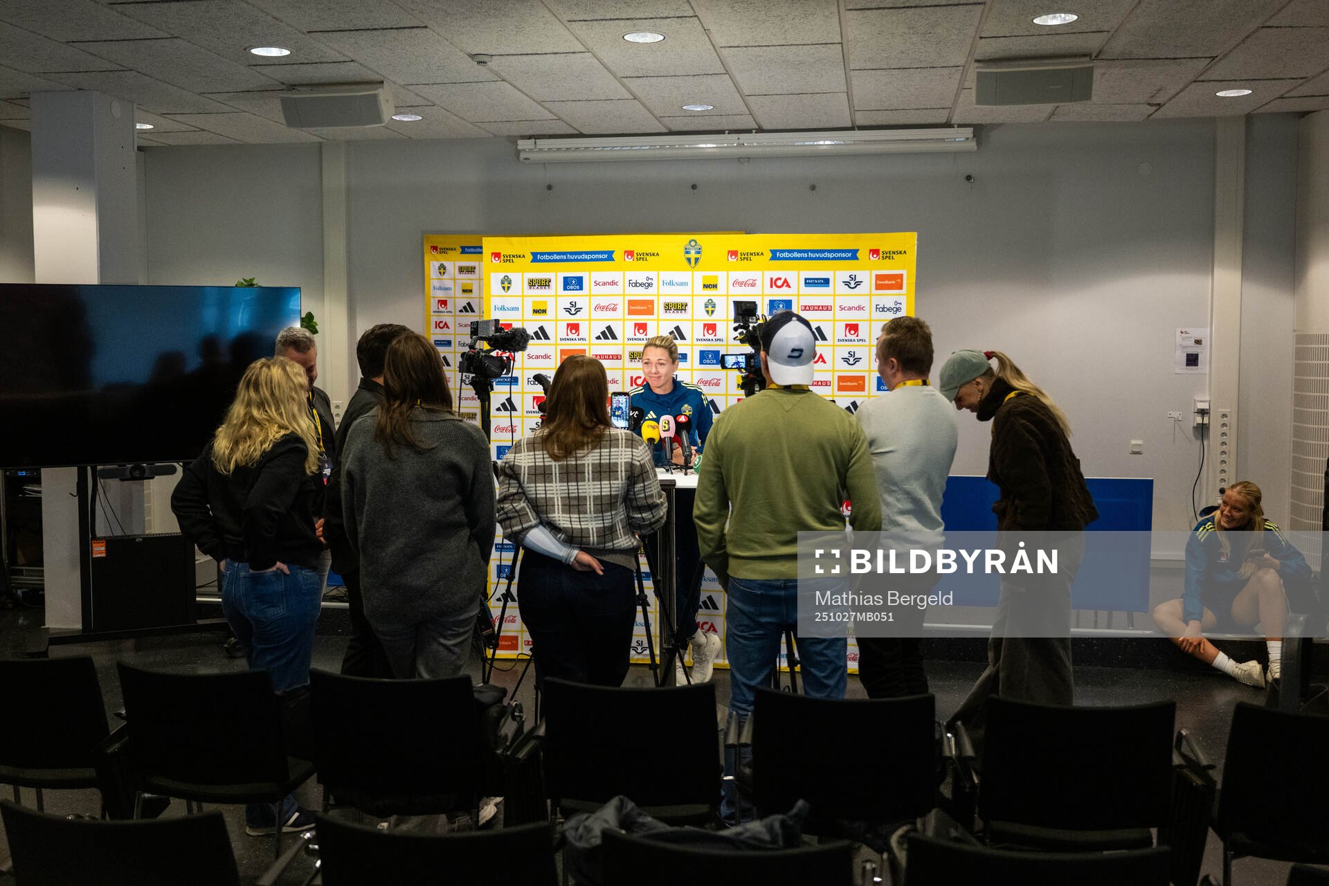 Goalkeeper Jennifer Falk of the Swedish women's national