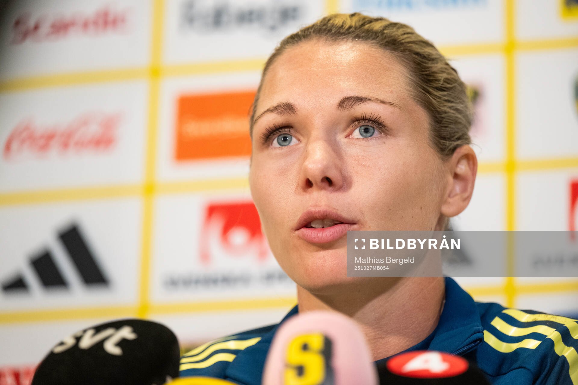 Goalkeeper Jennifer Falk of the Swedish women's national