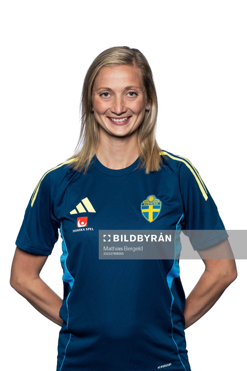 Physiotherapist Sandra Sandberg of the Swedish women's