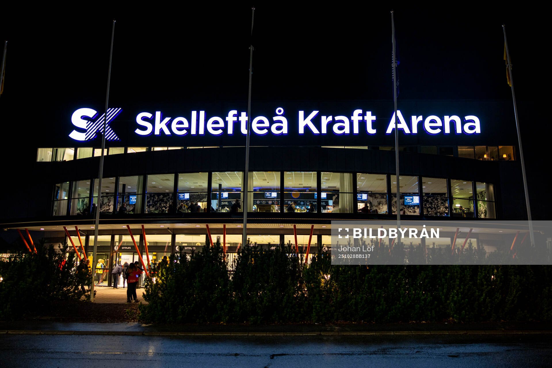 Skellefteå kraft arena innan ishockeymatchen i SHL mellan