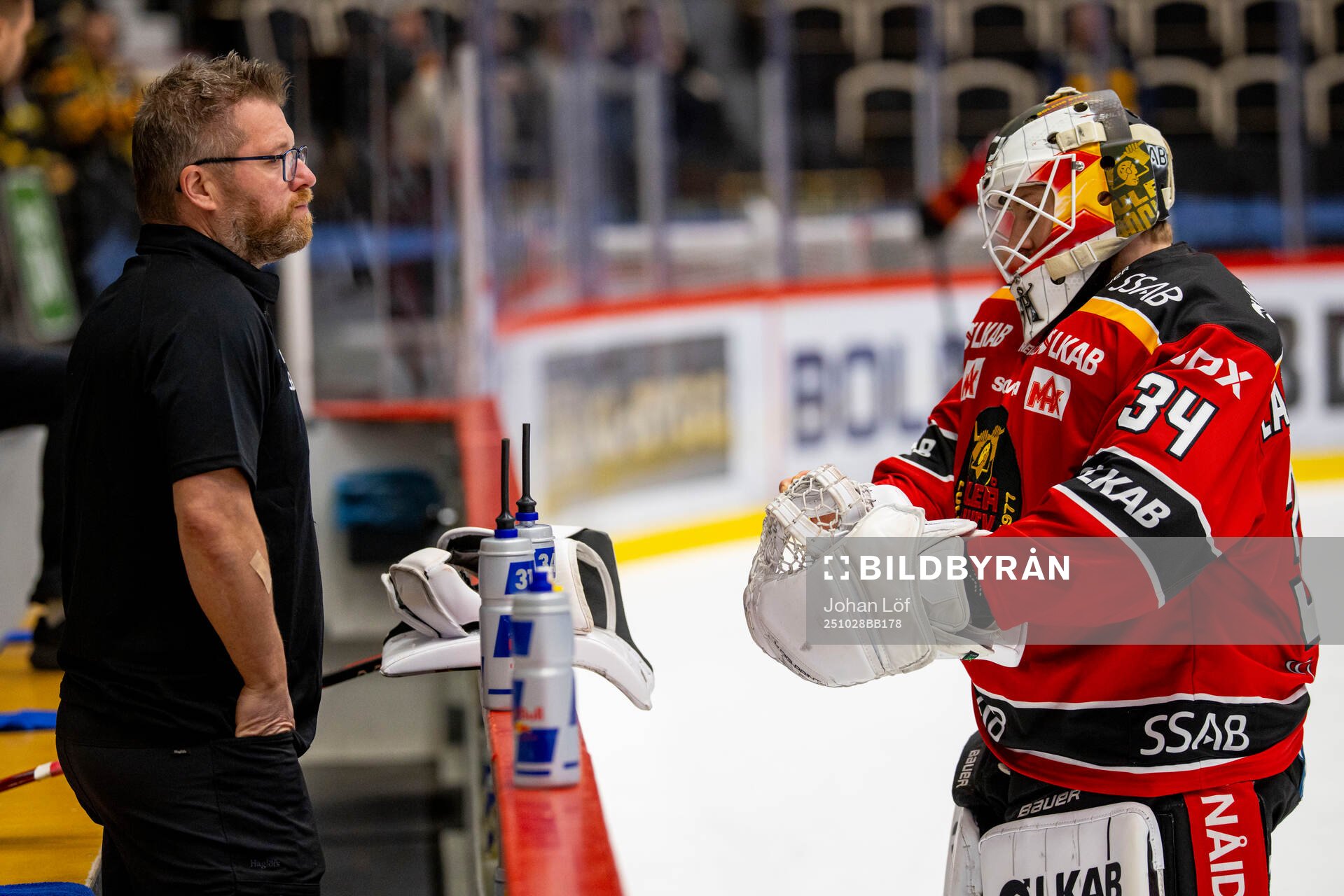Luleås materialförvaltare Niklas Lindvall och Luleås