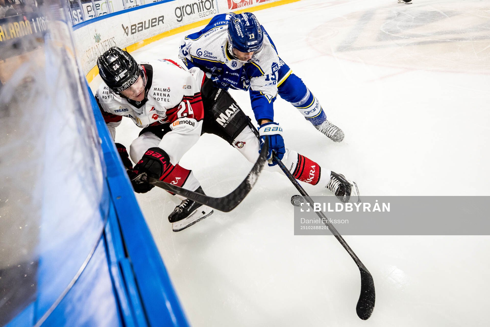 Malmö Redhawks Filip Björkman och Leksands Jon Knuts