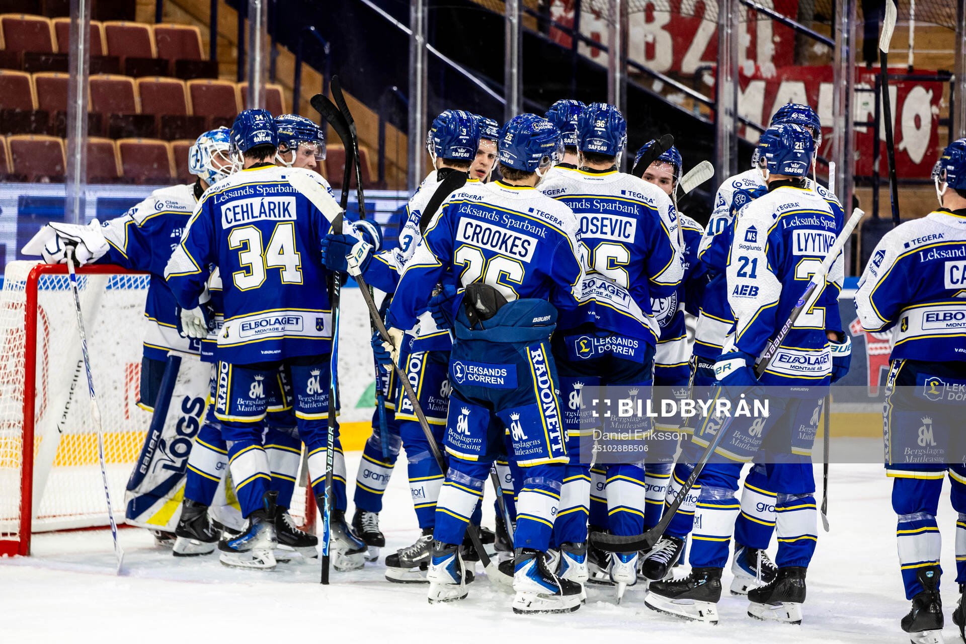 Leksands spelarna jublar