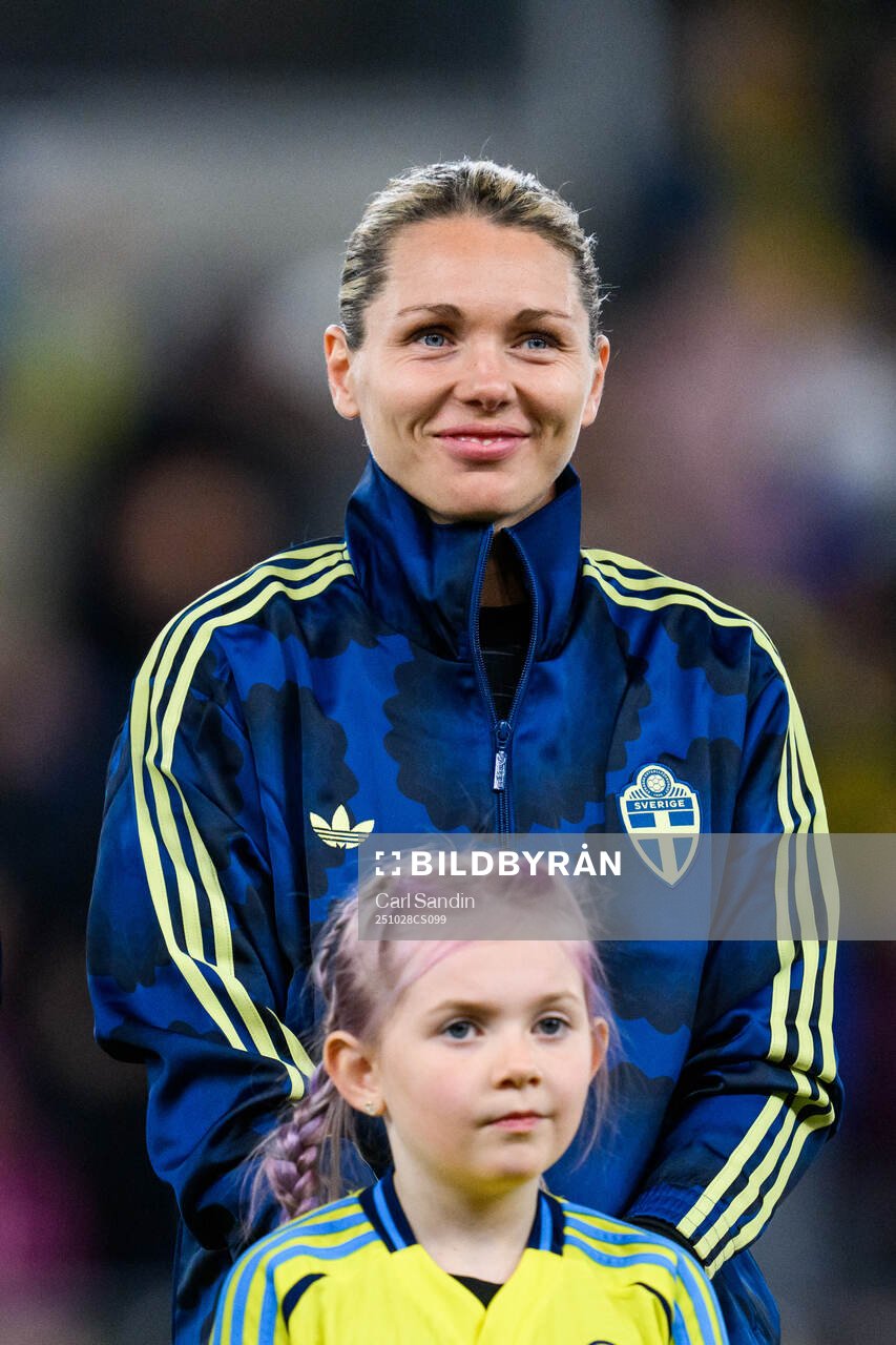 Goalkeeper Jennifer Falk of Sweden at lineup