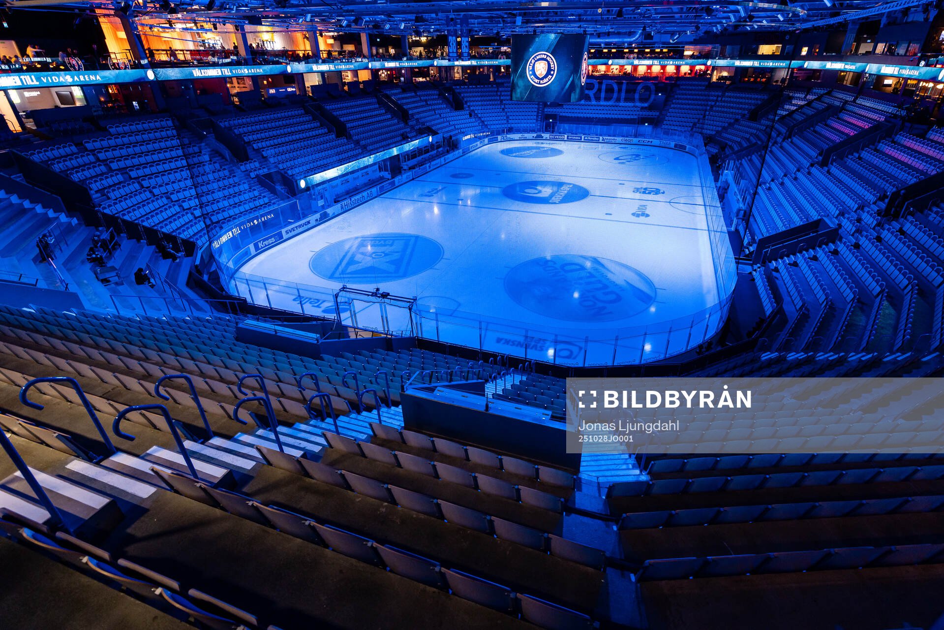 Interiör vy från Vida arena