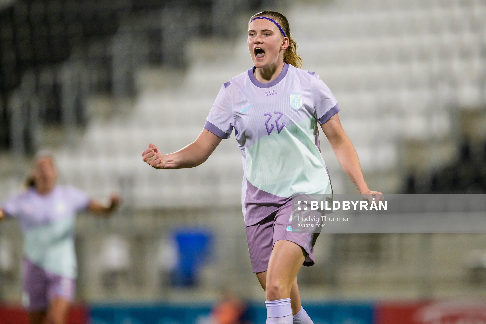 Signe Gaupset of Norway celebrates