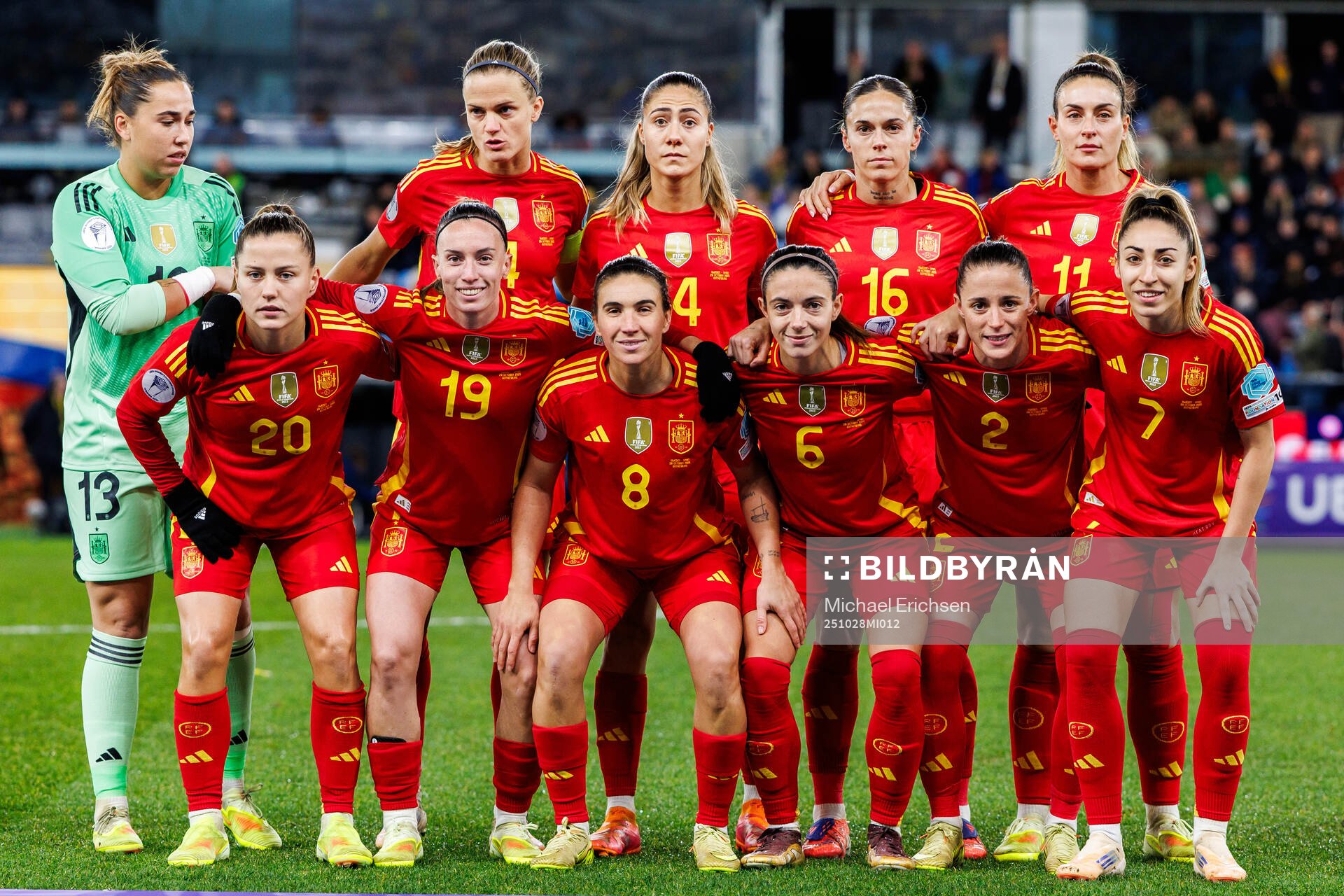 The starting eleven of Spain
