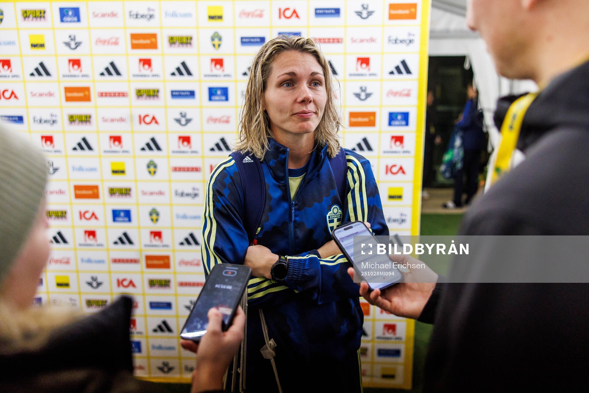 goalkeeper Jennifer Falk of Sweden