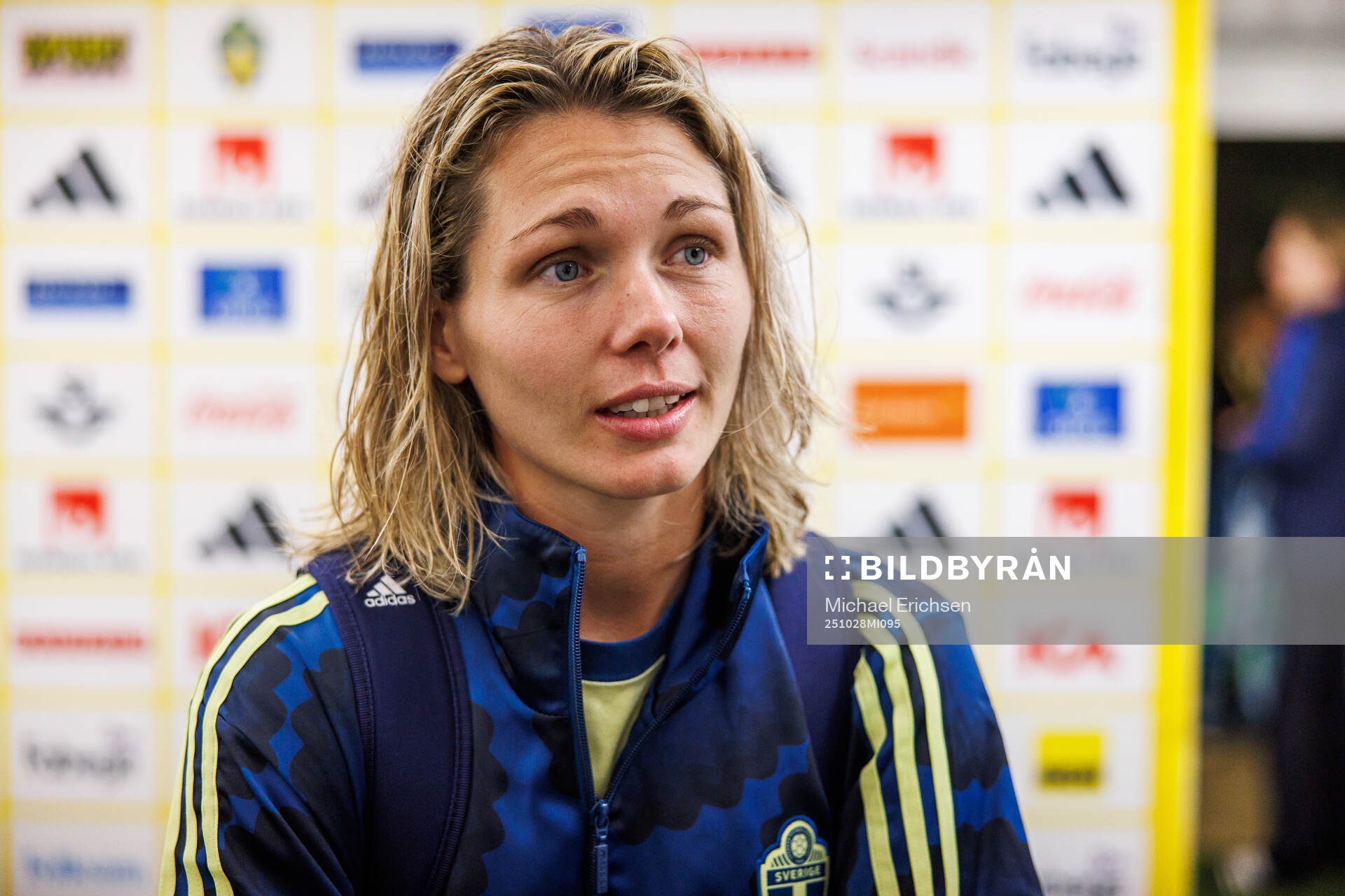 goalkeeper Jennifer Falk of Sweden