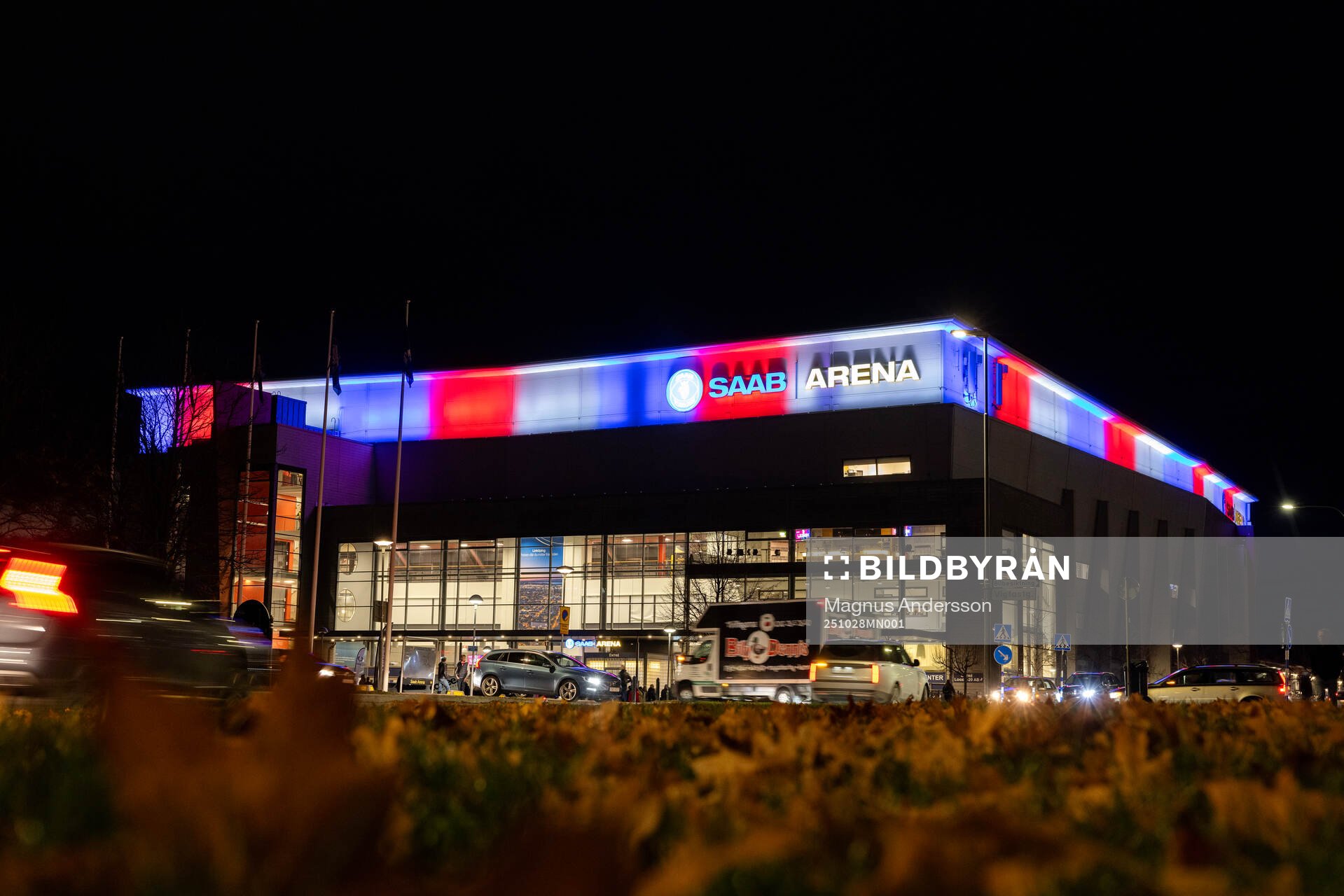 Exteriör vy av Saab Arena