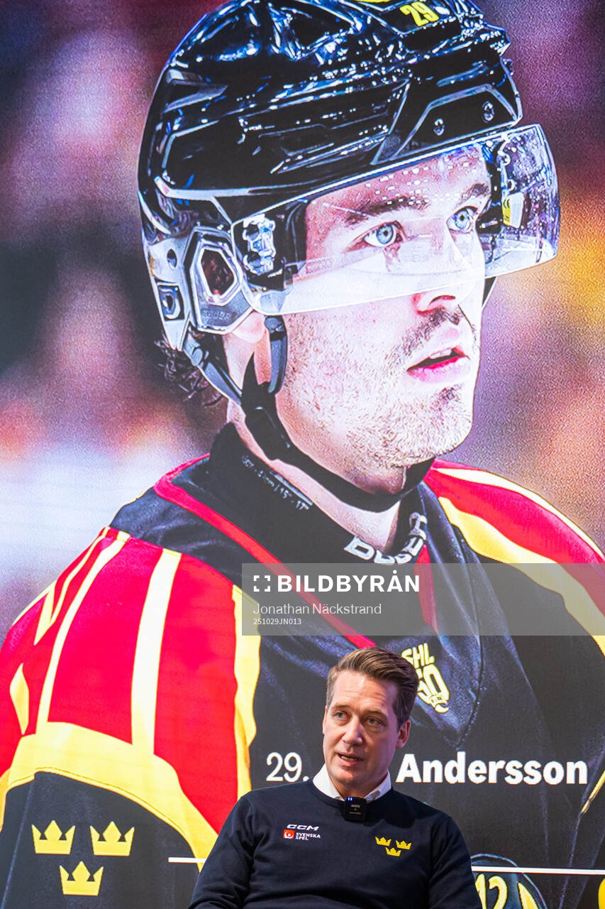 Tre Kronor herrs förbundskapten Sam Hallam