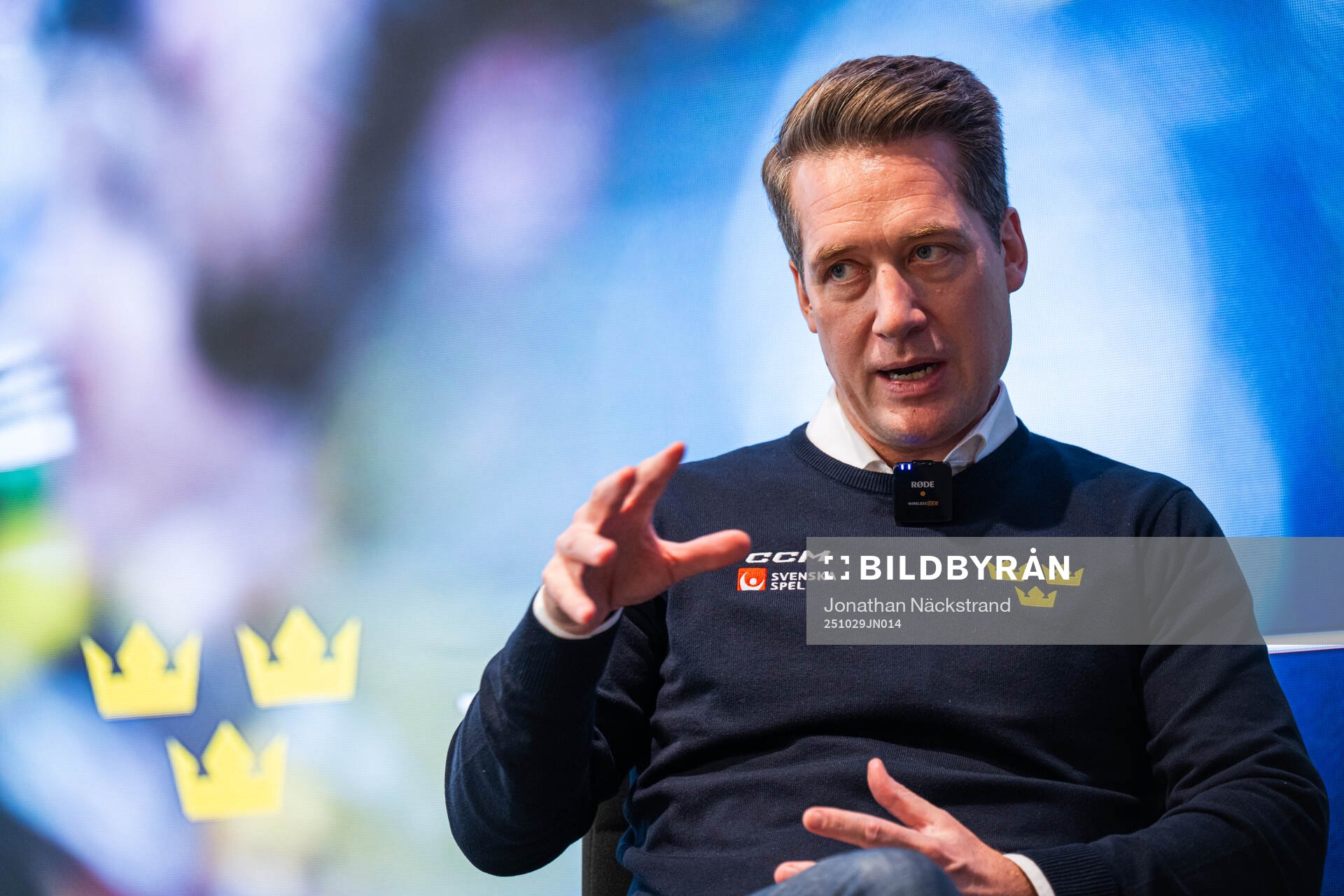 Tre Kronor herrs förbundskapten Sam Hallam