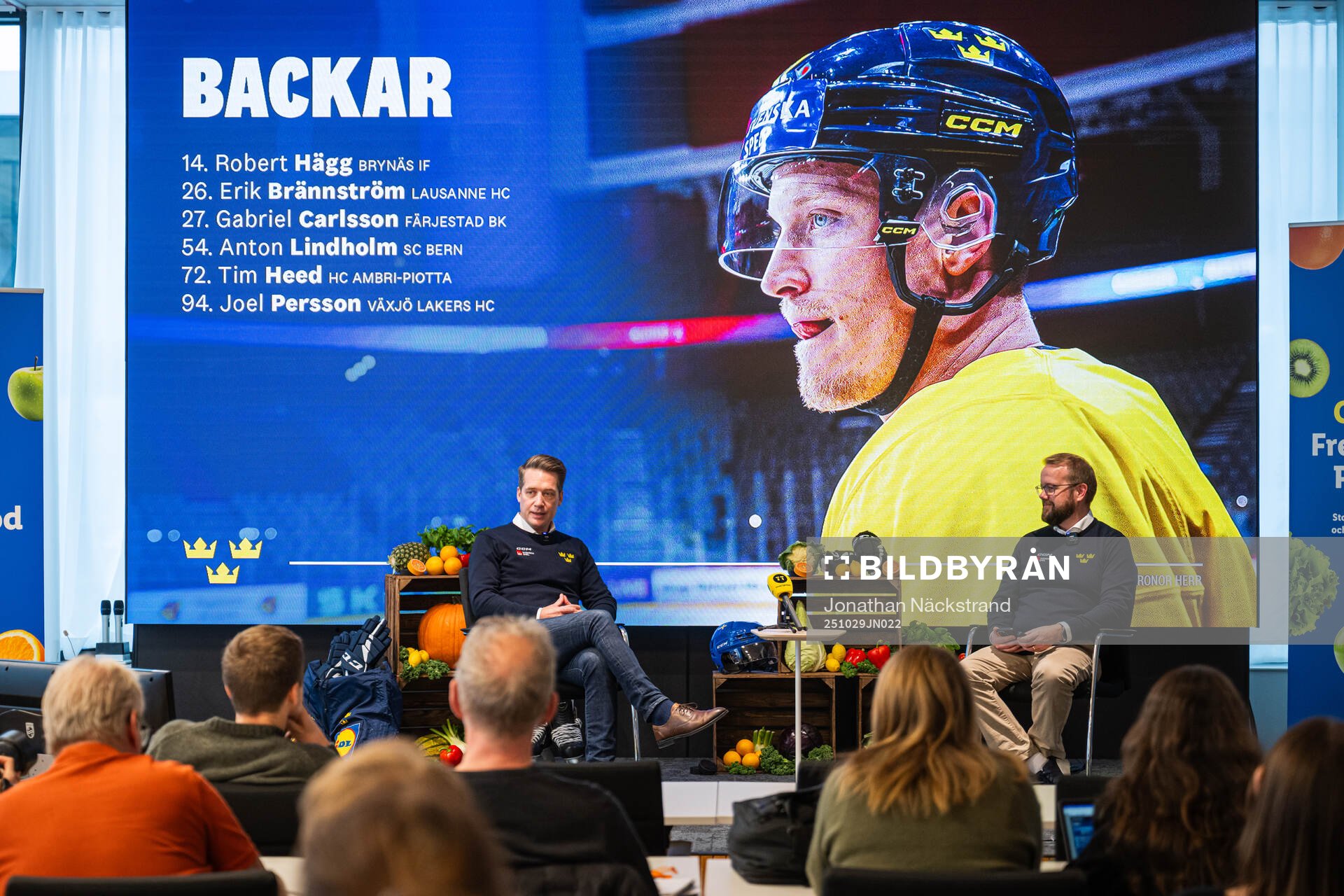 Tre Kronor herrs förbundskapten Sam Hallam