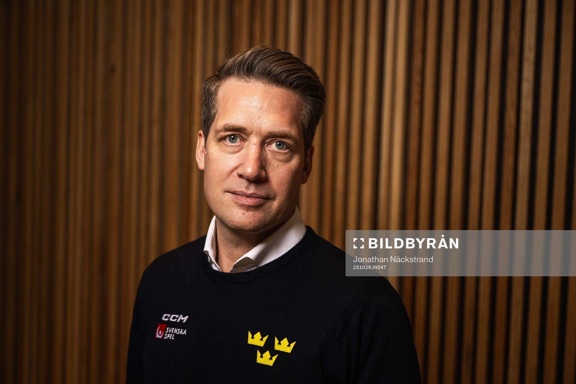 Tre Kronor herrs förbundskapten Sam Hallam