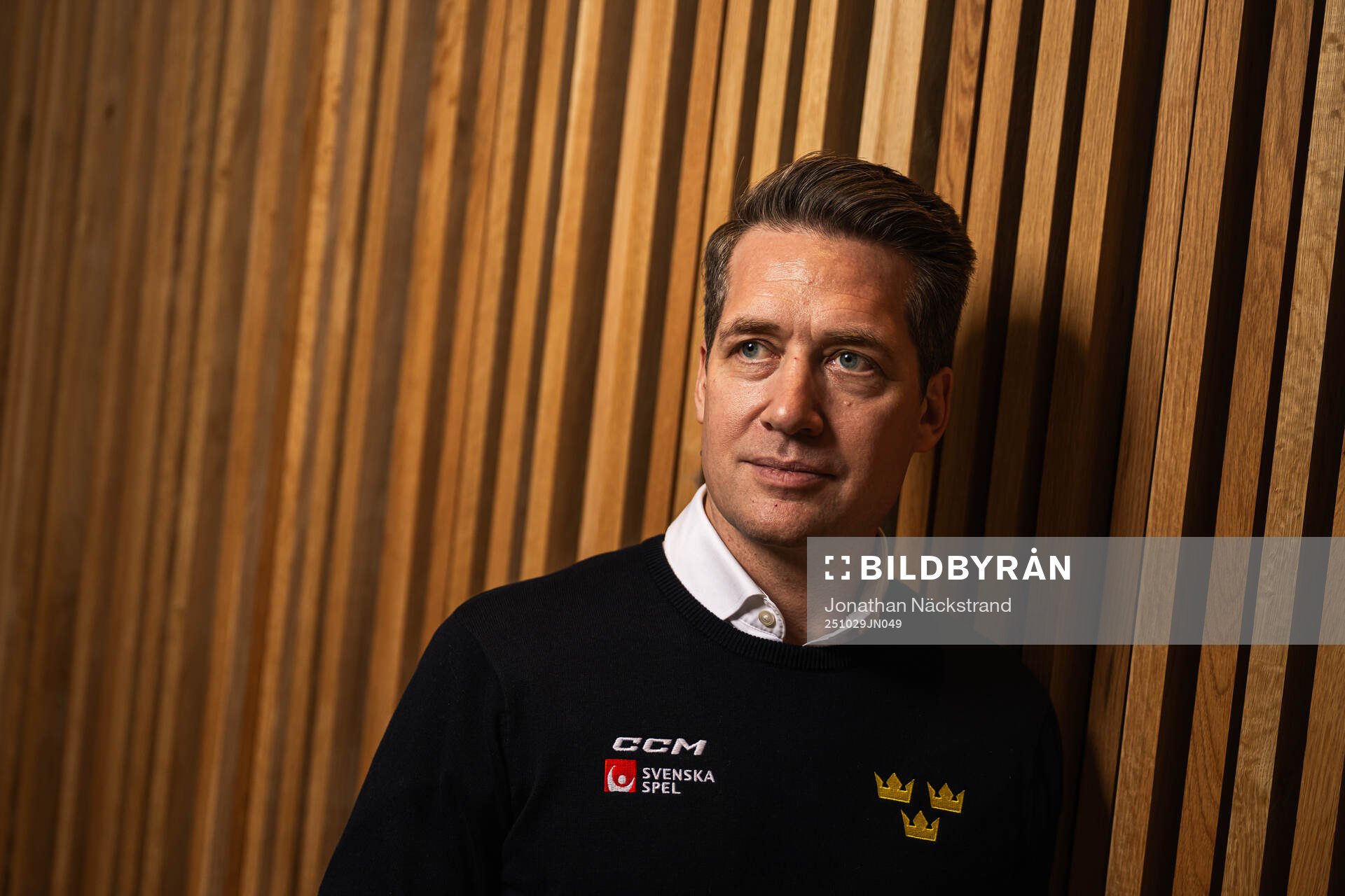 Tre Kronor herrs förbundskapten Sam Hallam