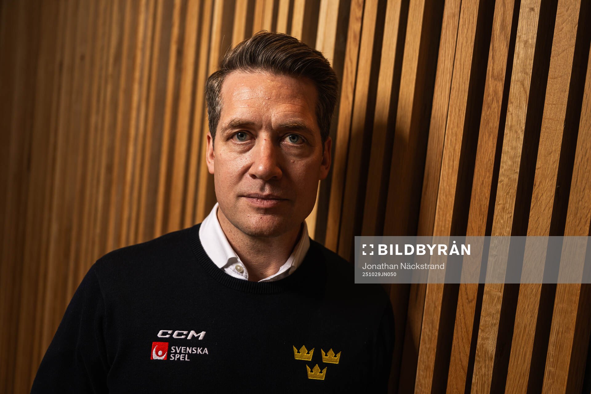 Tre Kronor herrs förbundskapten Sam Hallam