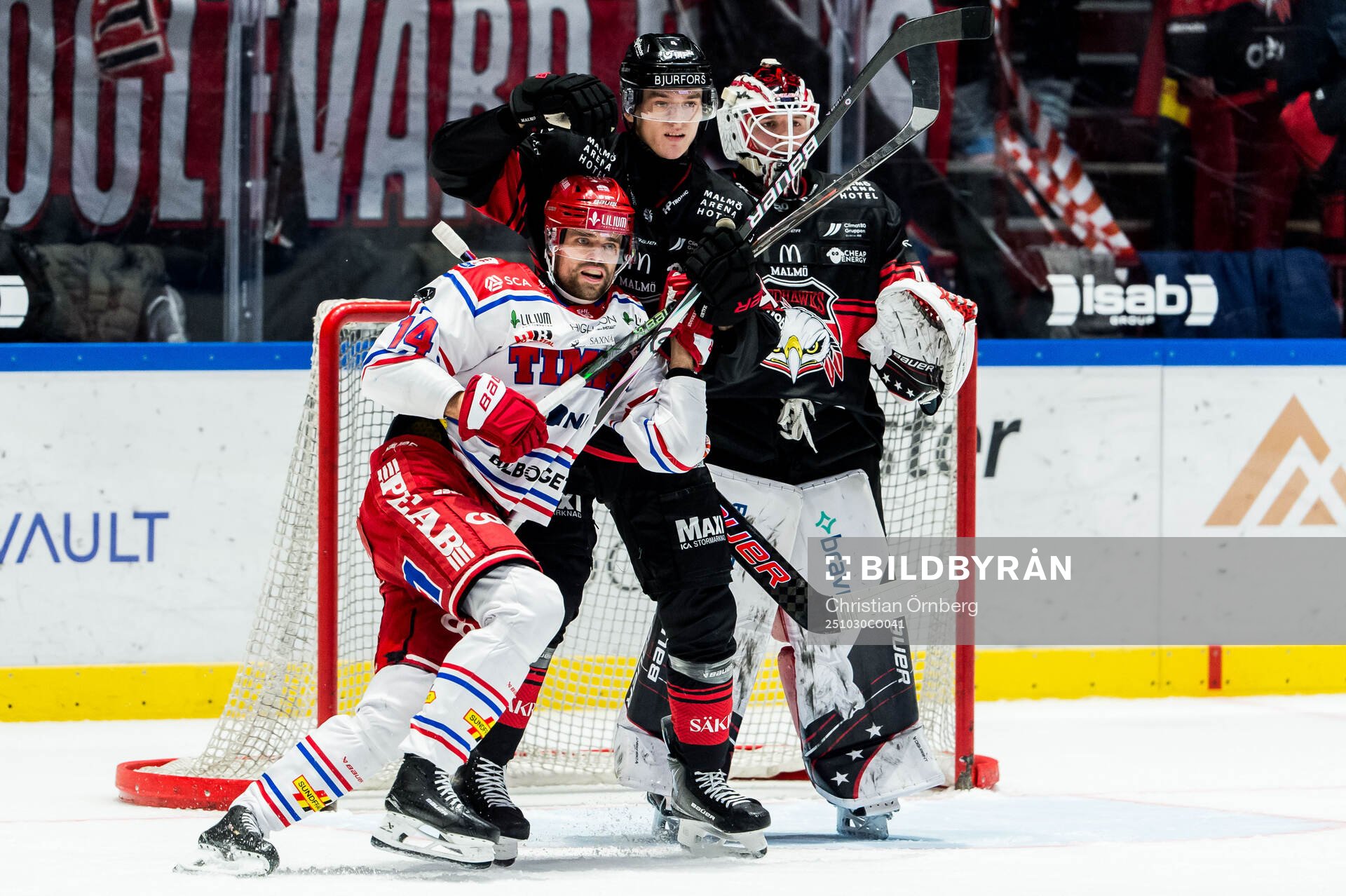 Timrås Emil Pettersson och Malmö Redhawks Martin