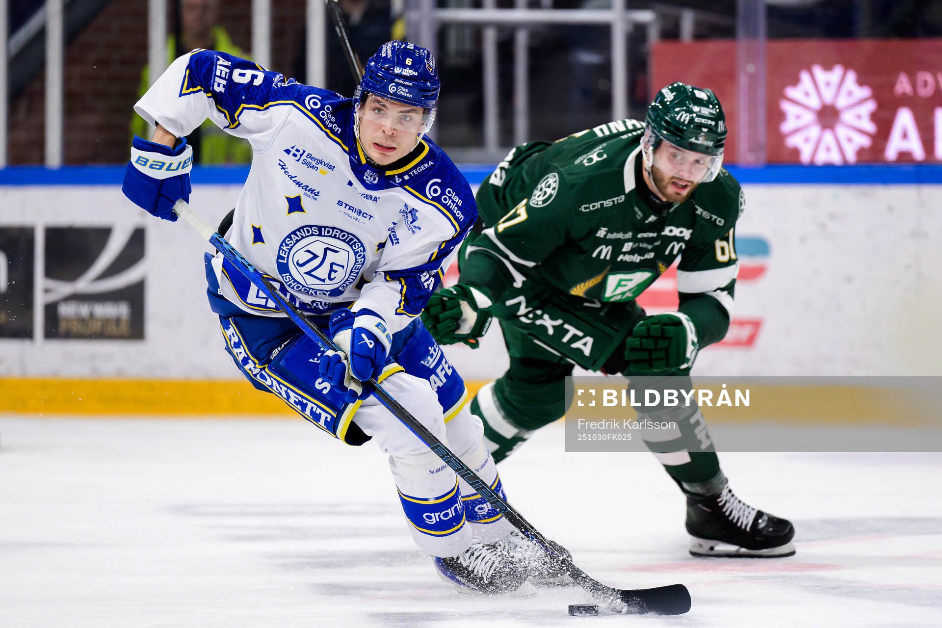Leksands Alexander Lundqvist och Färjestads Radim Zohorna