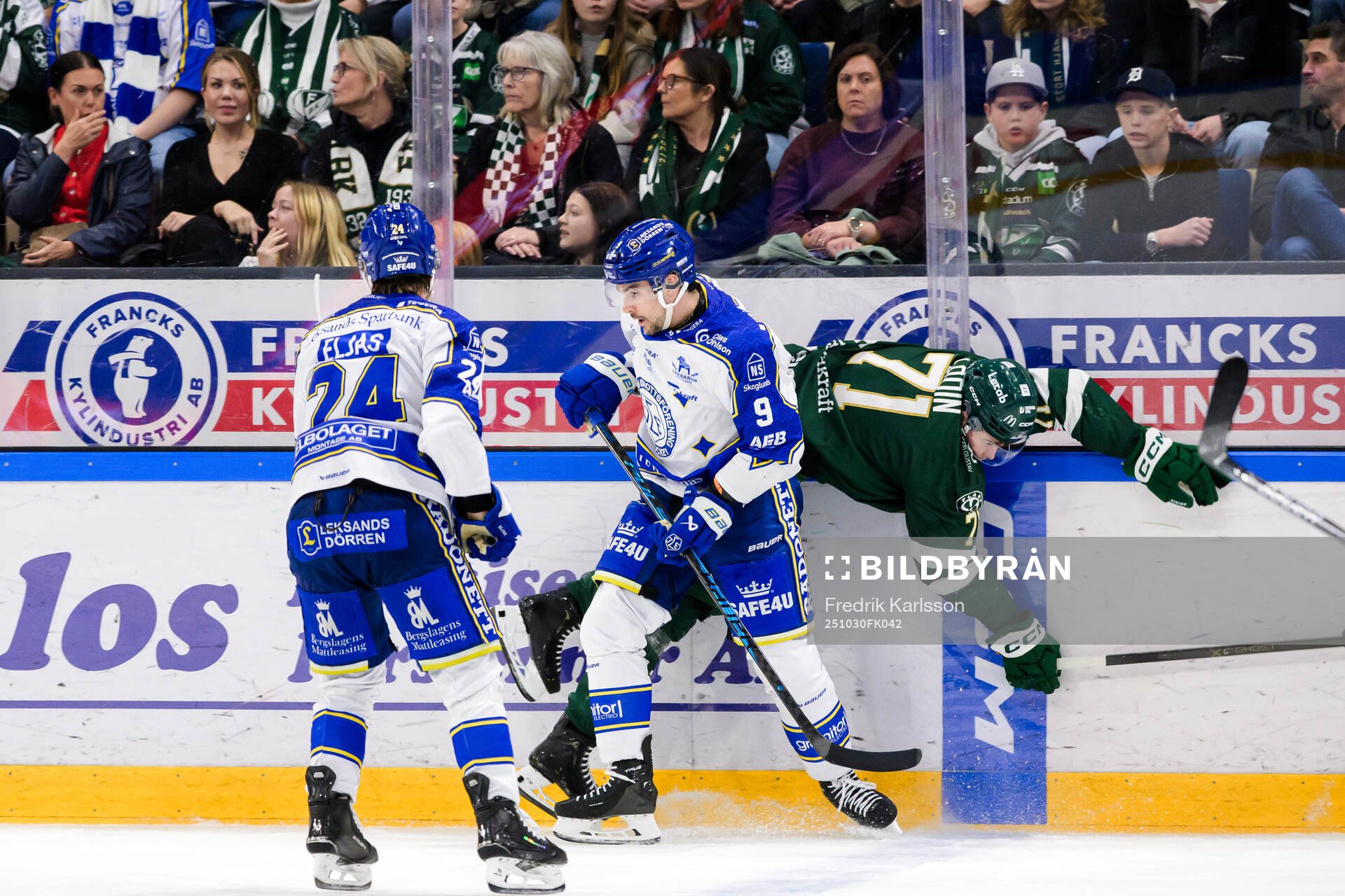 Leksands Gabriel Fortier och Färjestads Viktor Lodin