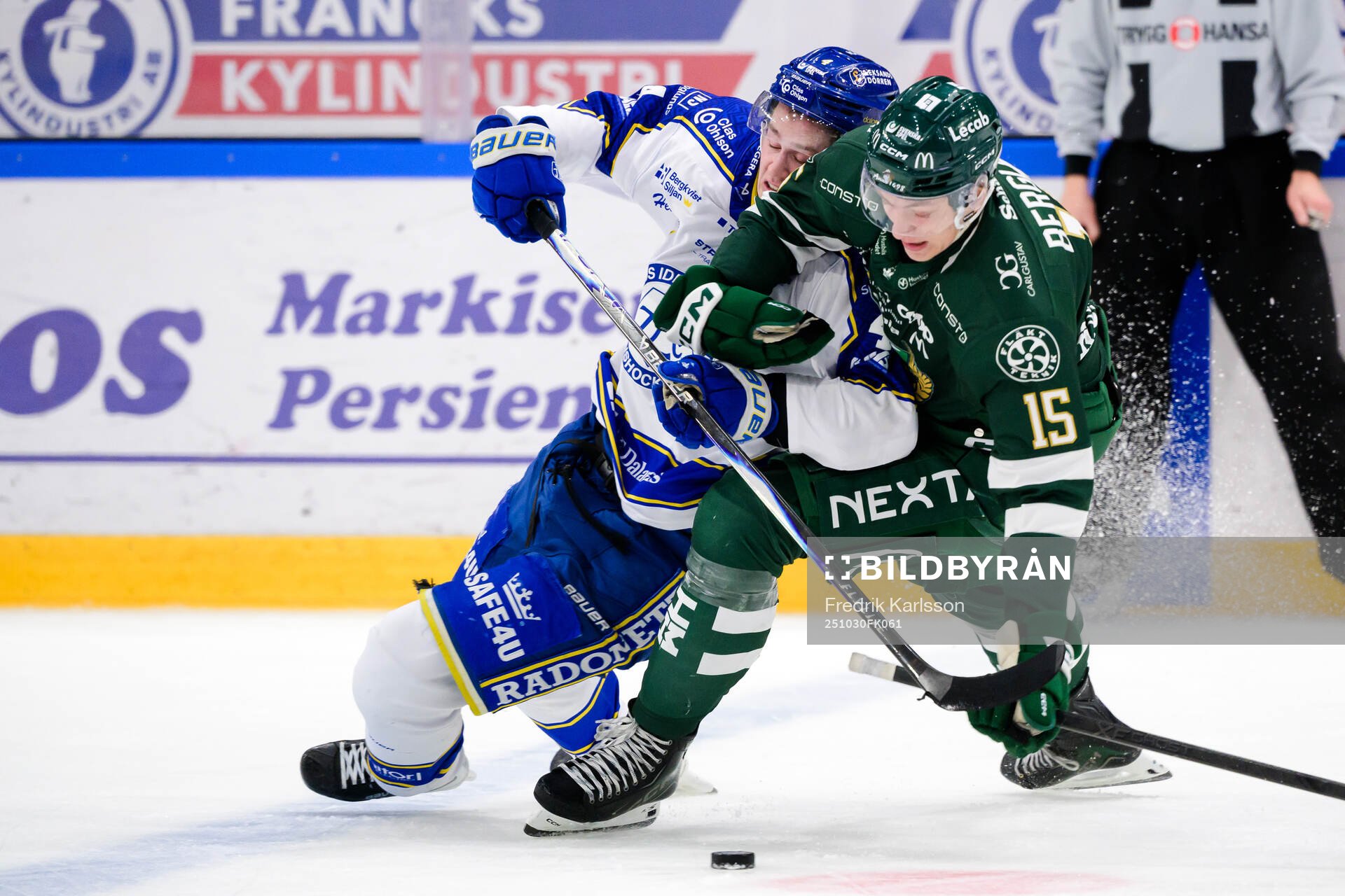 Leksands Tinus Luc Koblar och Färjestads Jack Berglund