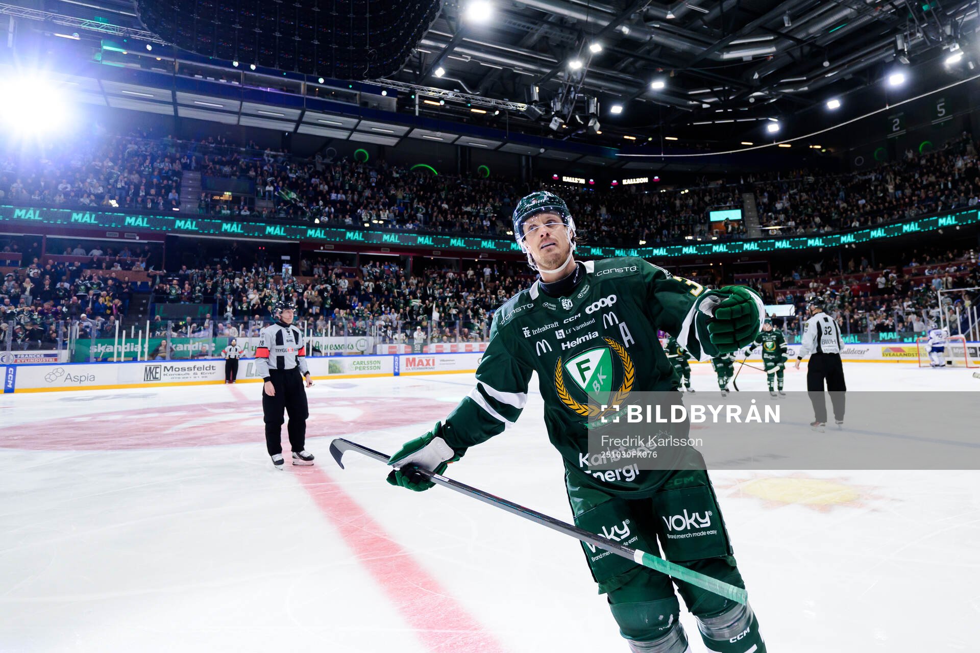 Färjestads Magnus Nygren jublar