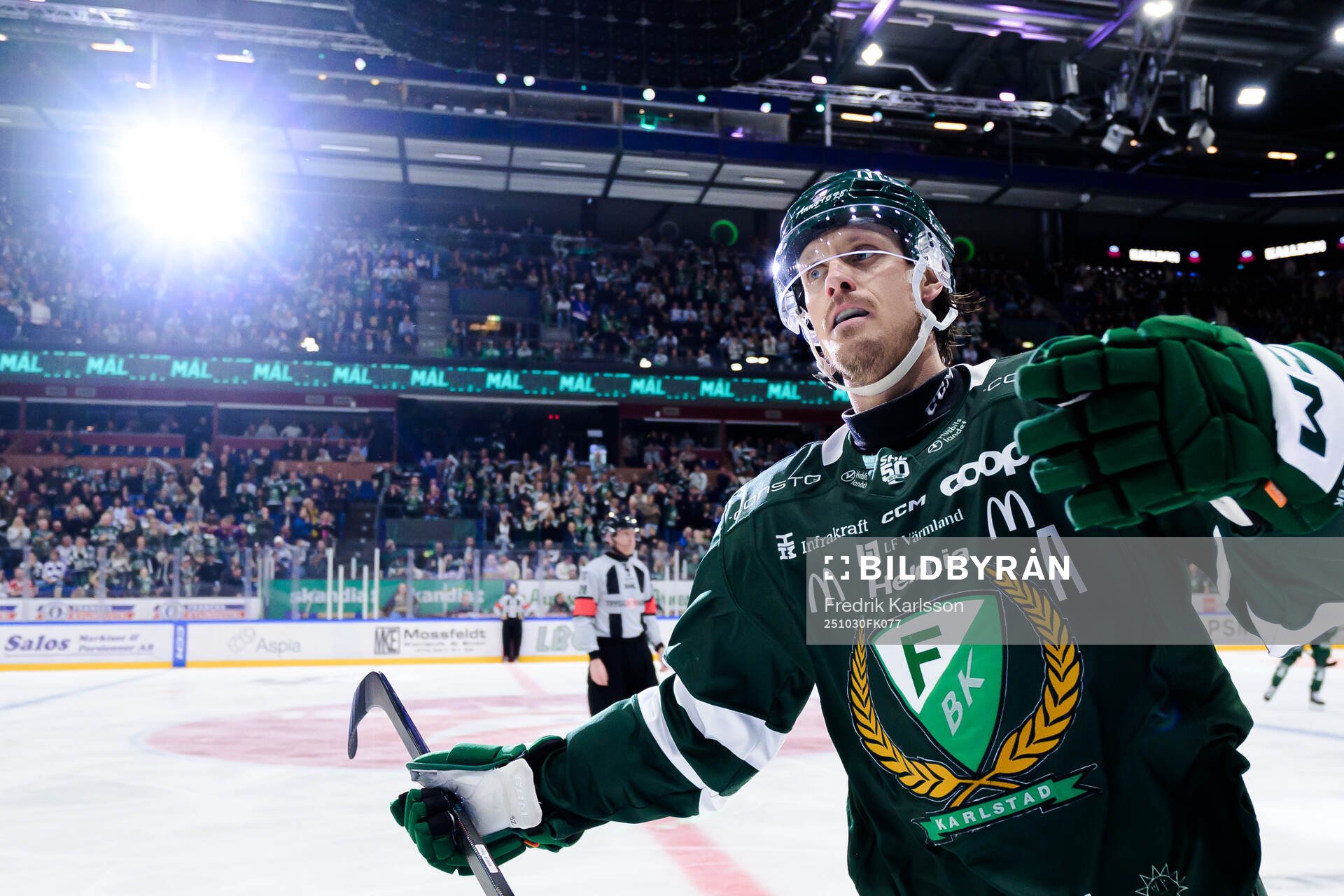 Färjestads Magnus Nygren jublar