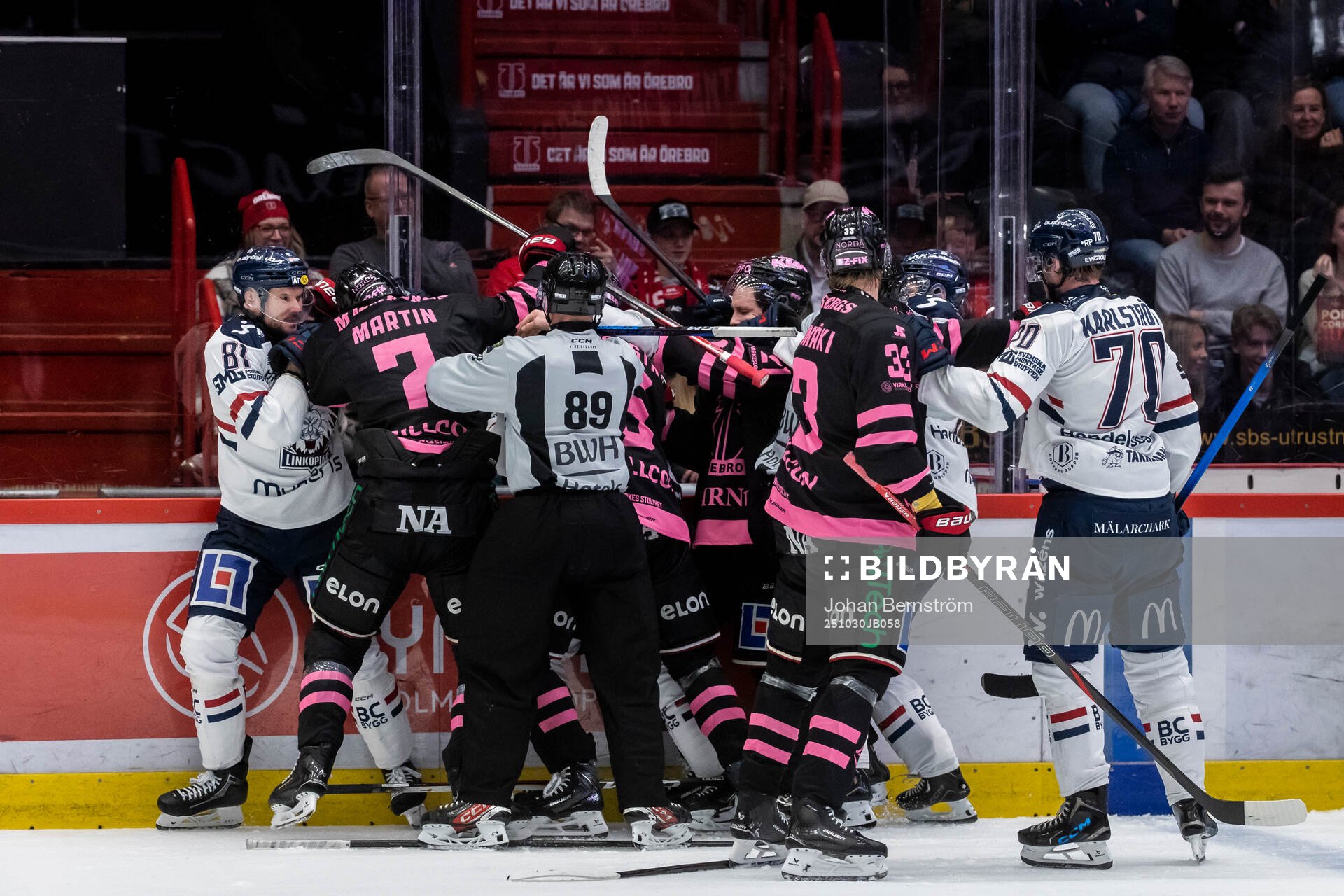 Linköpings Theodor Lennström och Örebros Luke Martin i