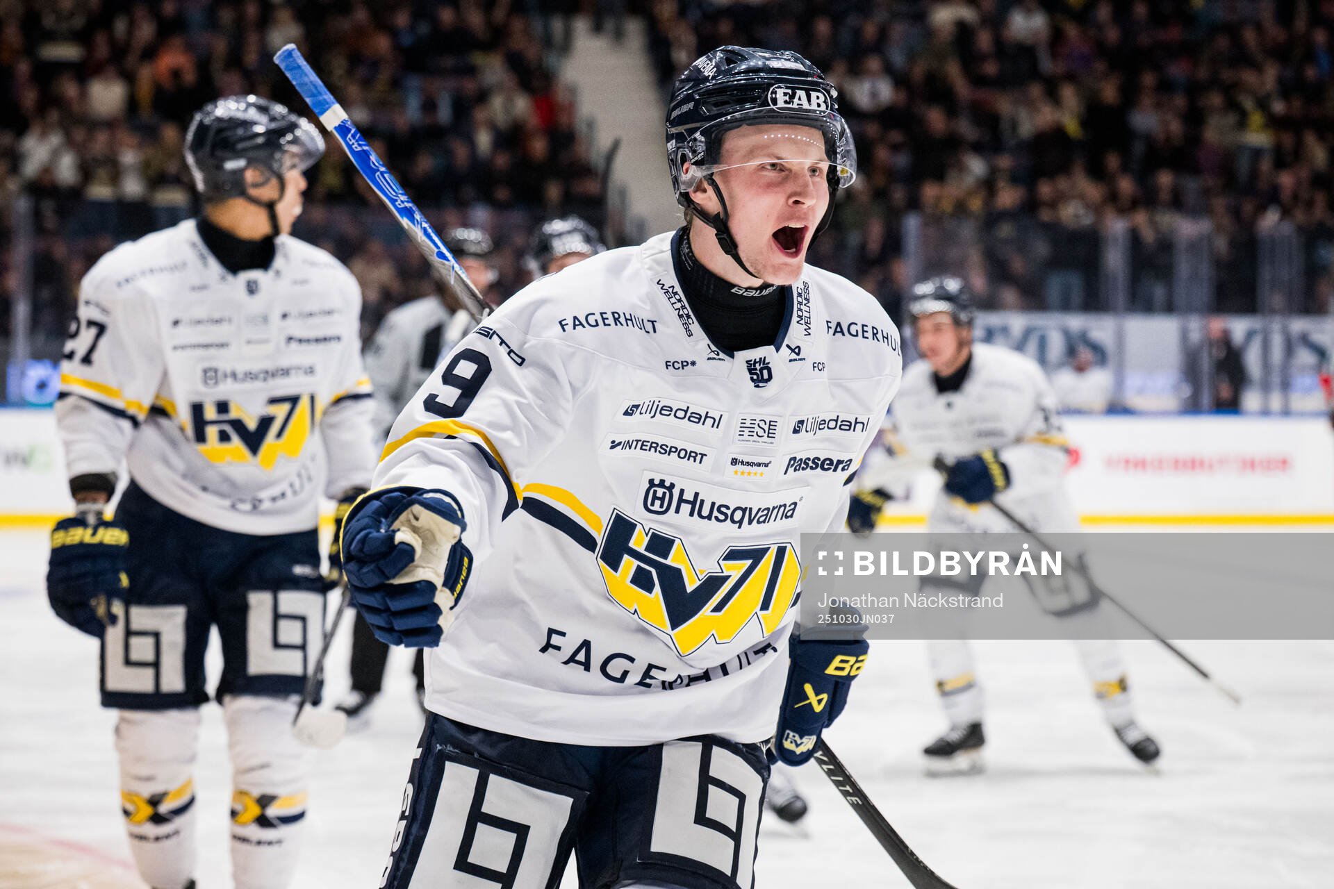 HV71s Hugo Pettersson jublar