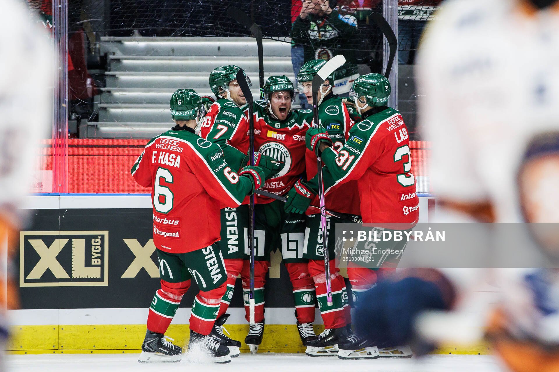 Frölundas Erik Thorell jublar