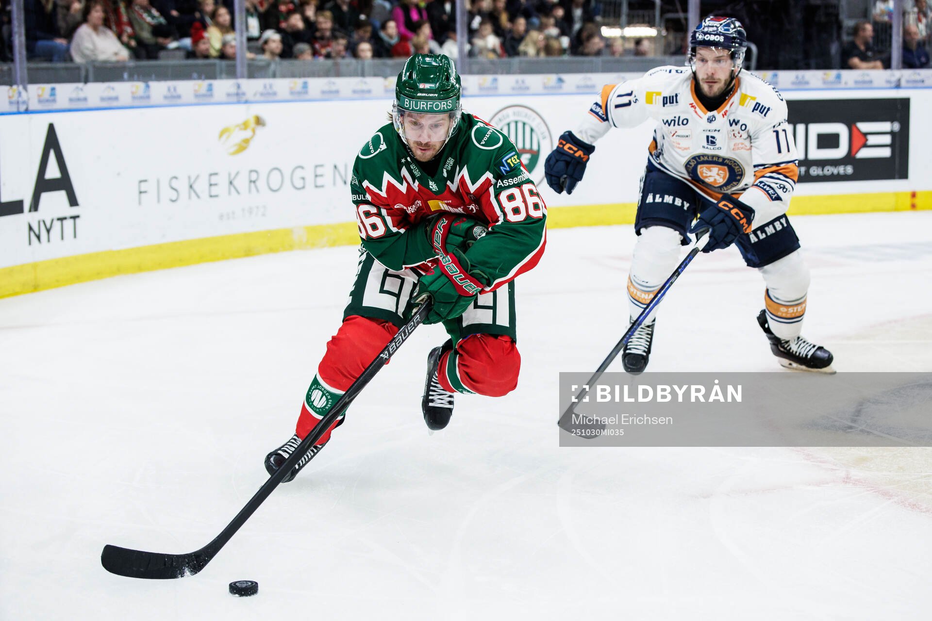 Frölundas Erik Thorell och Växjös Brogan Rafferty