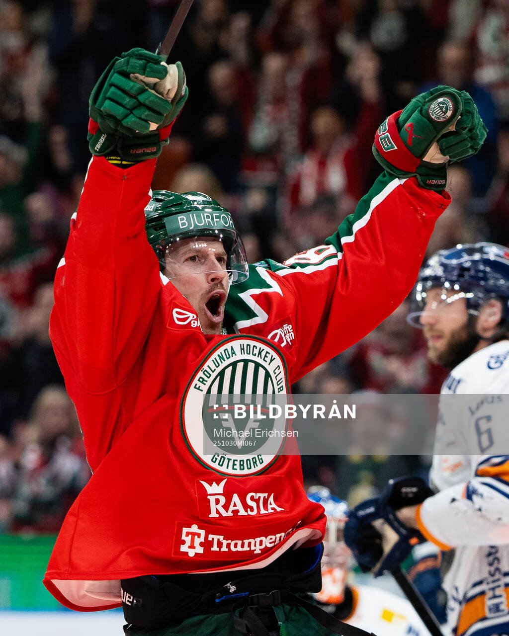 Frölundas Erik Thorell jublar
