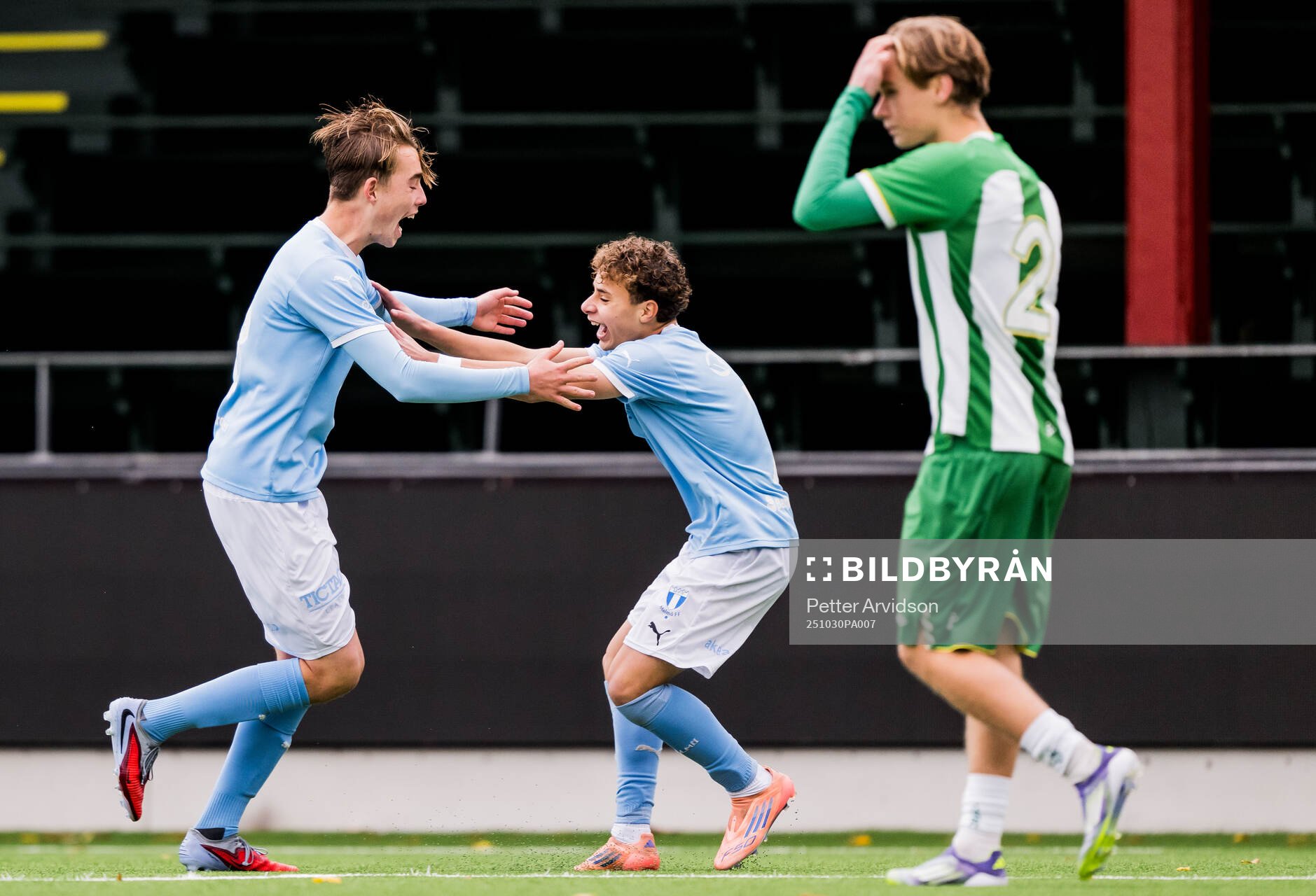 Malmö FFs Frans Silbersky och Maarrouf Yahya Abdou jublar