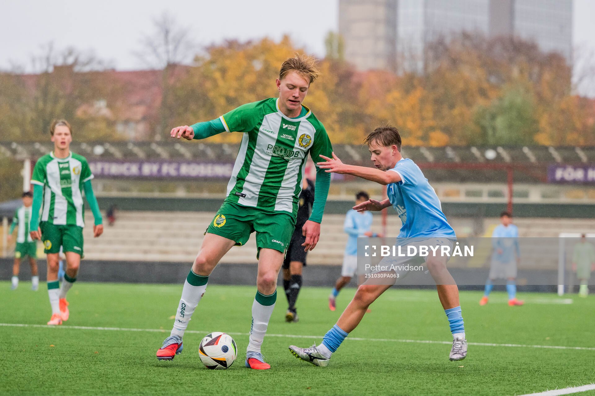 Hammarbys Hampus Thorsson och Malmö FFs Edvin Trygg