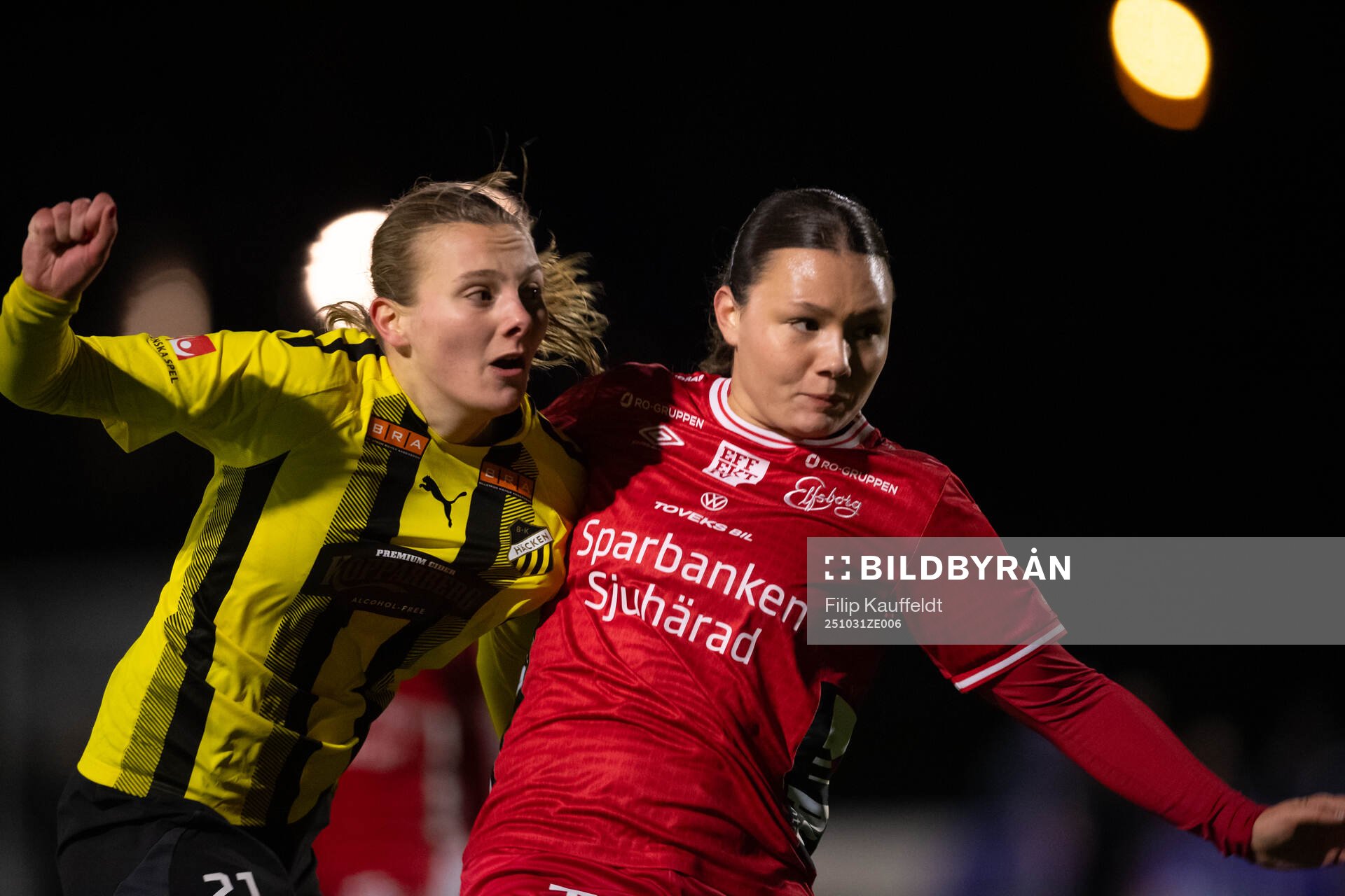 Häckens Tora Lindskog och Elfsborgs Svanhildur Ylfa