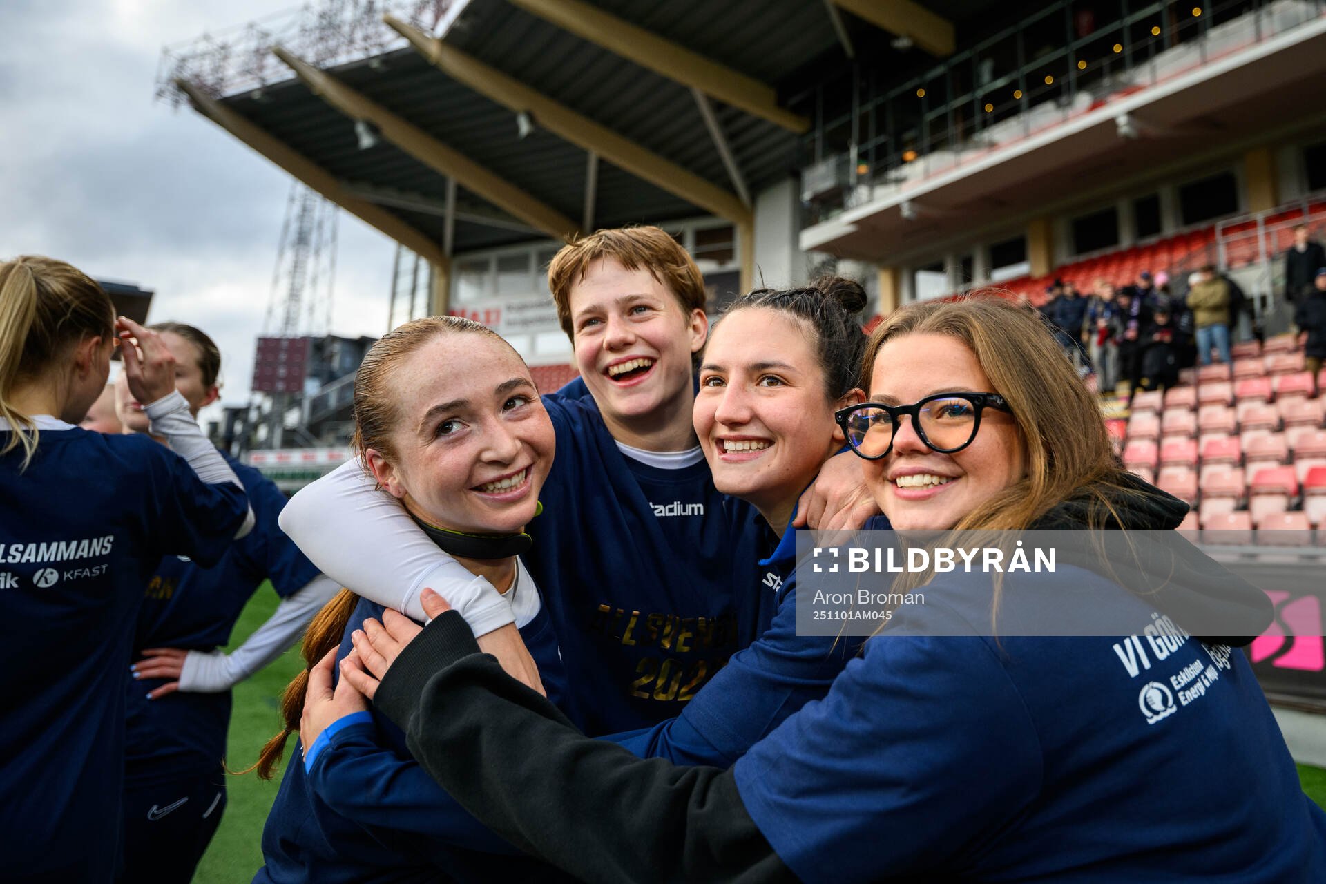Eskilstuna Uniteds Rylie Rae Combs, Fiona Eriksson, Anna