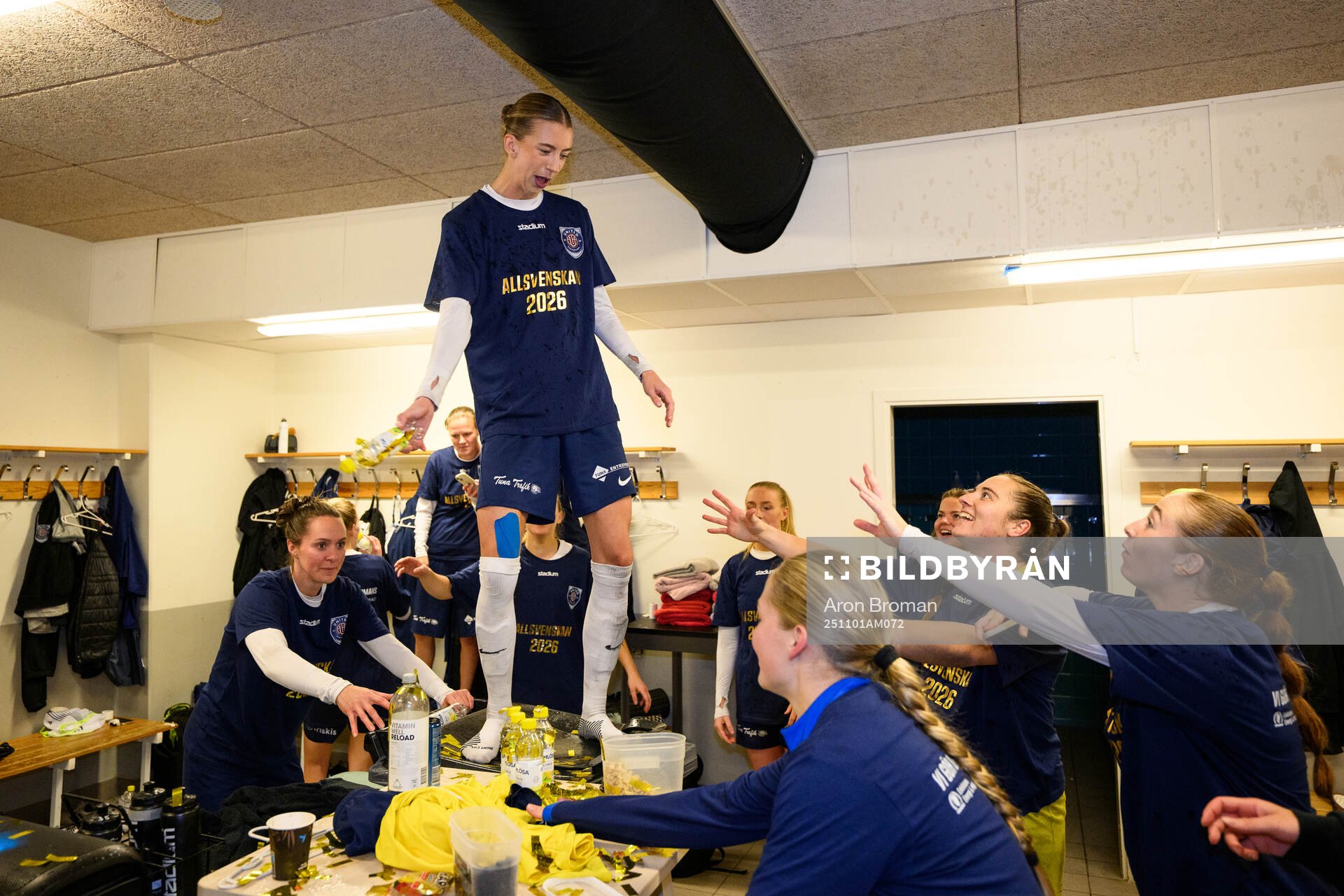 Eskilstuna Uniteds Wilma Öhman jublar