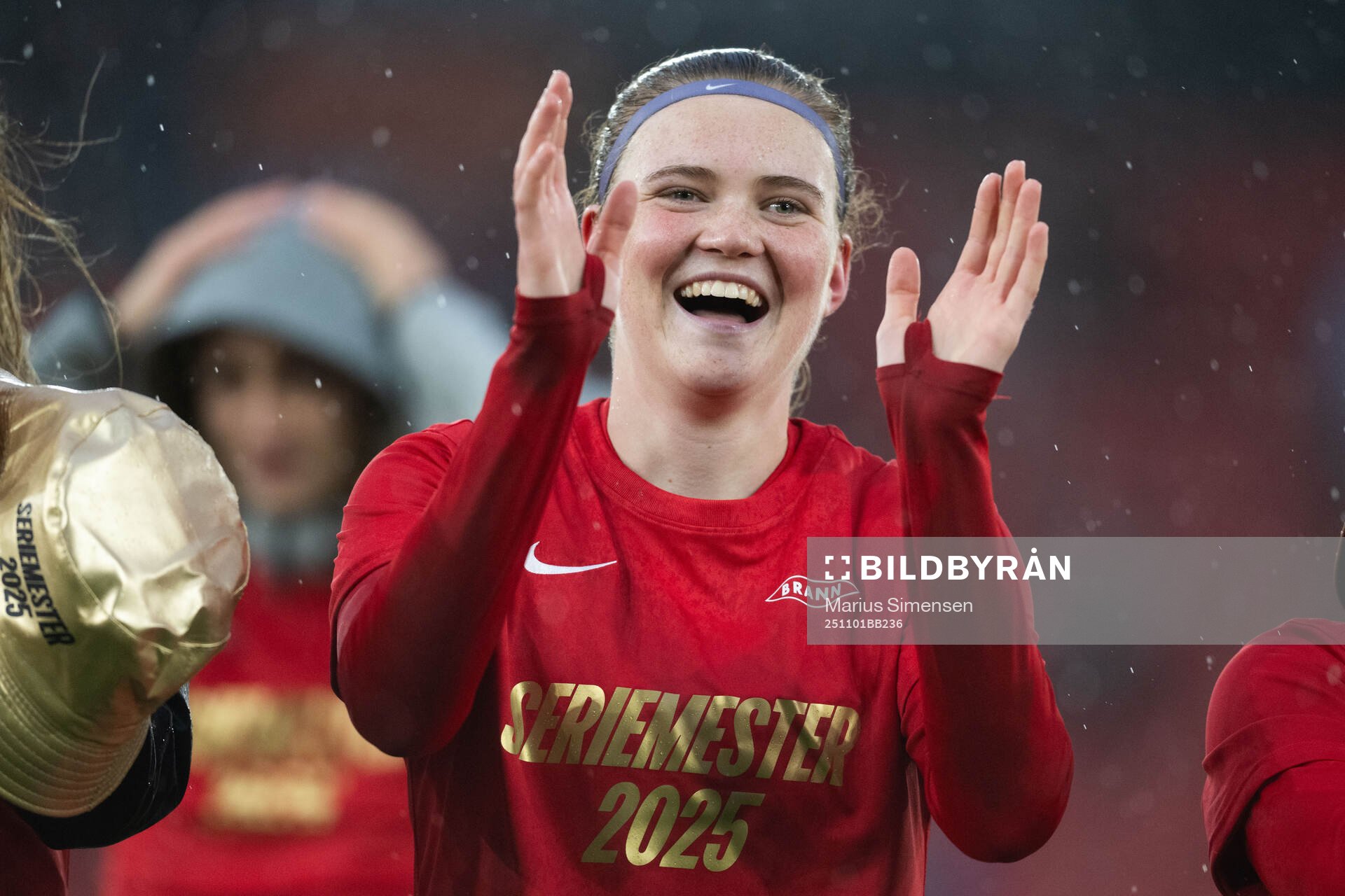 Signe Gaupset of Brann celebrates