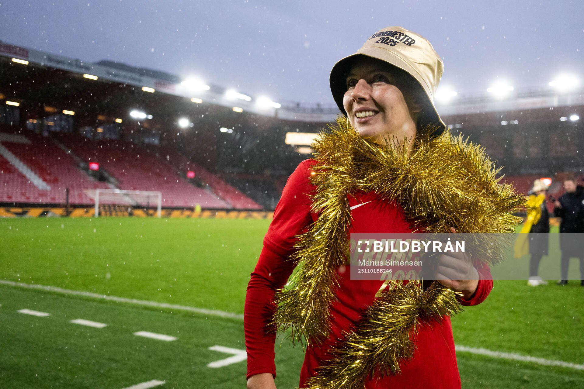 Cecilie Redisch Kvamme of Brann celebrates