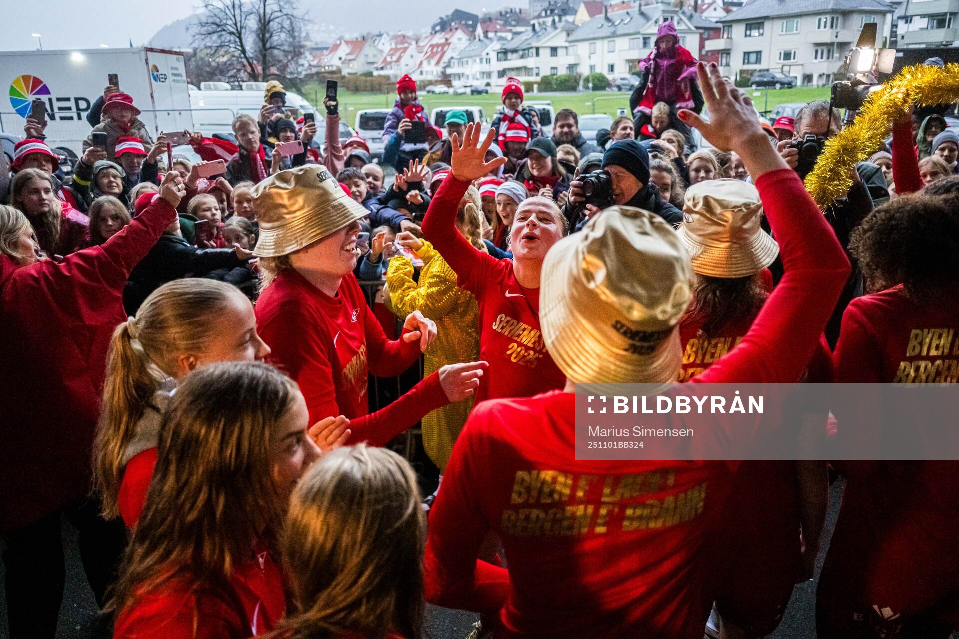 Monica Isaksen of Brann celebrates