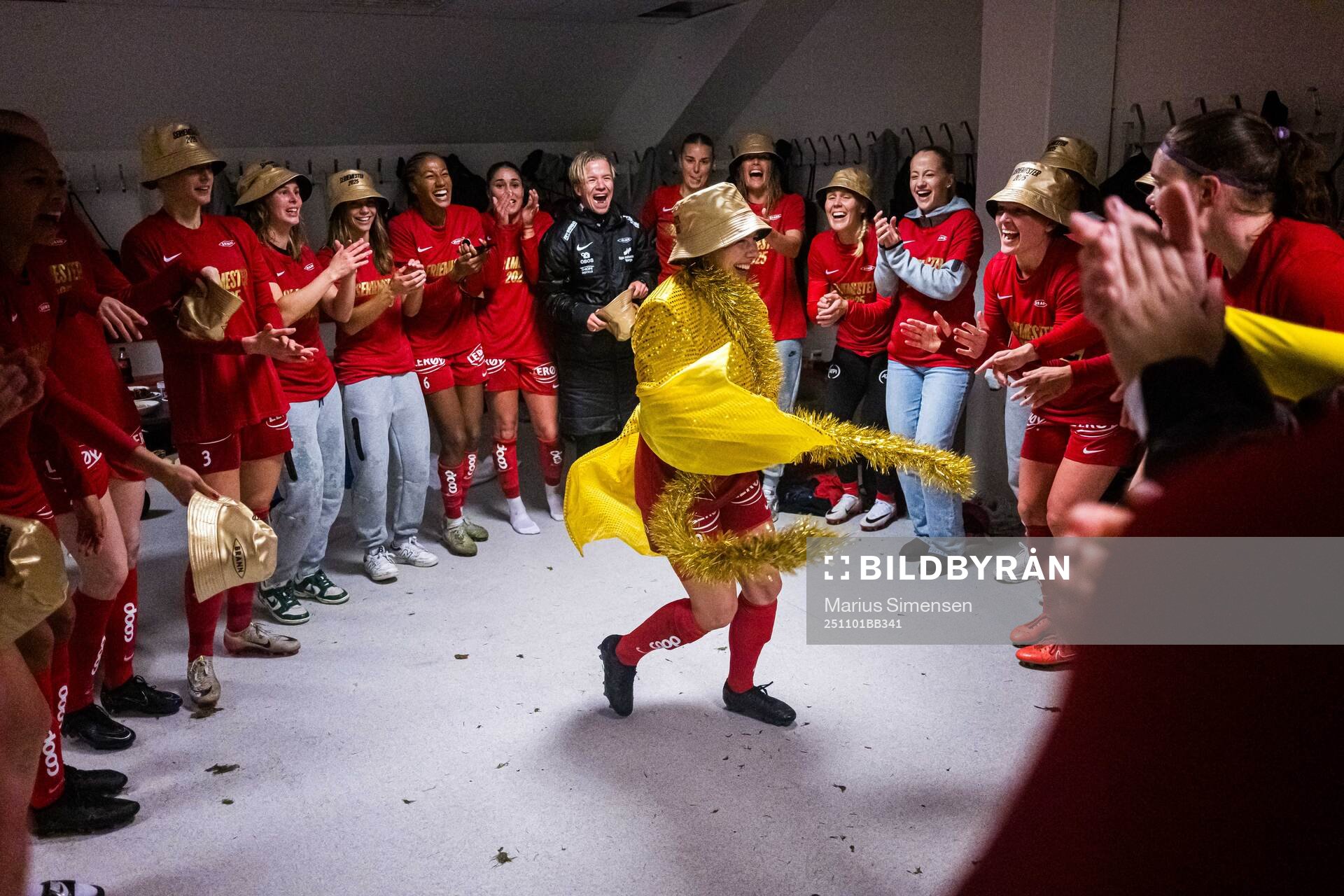 Cecilie Redisch Kvamme of Brann celebrates