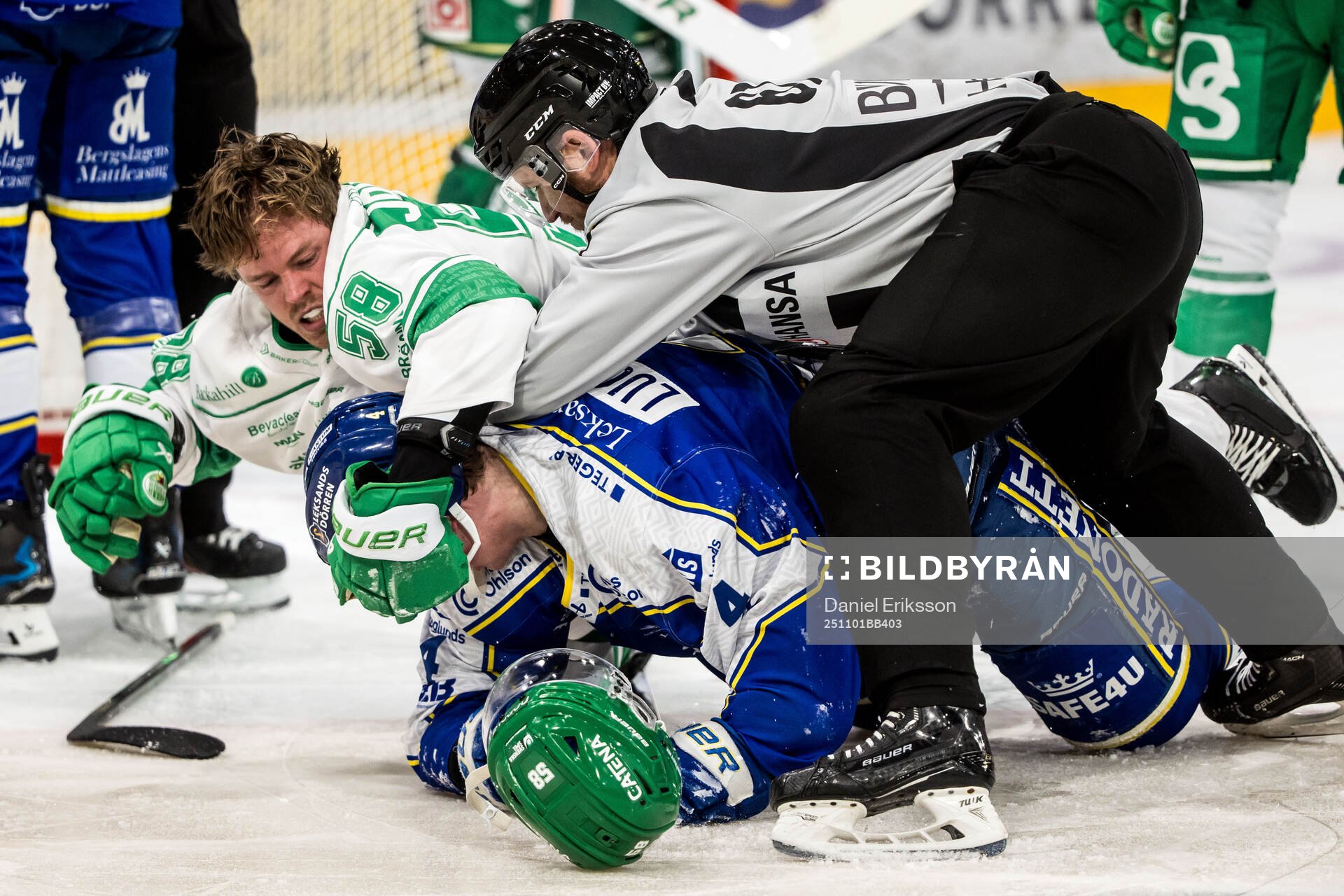 Rögles Filip Johansson och Leksands Tinus Luc Koblar