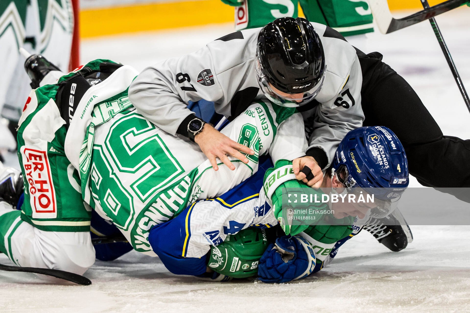 Rögles Filip Johansson och Leksands Tinus Luc Koblar