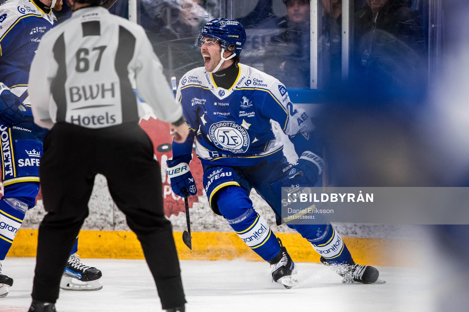 Leksands Nolan Stevens jublar