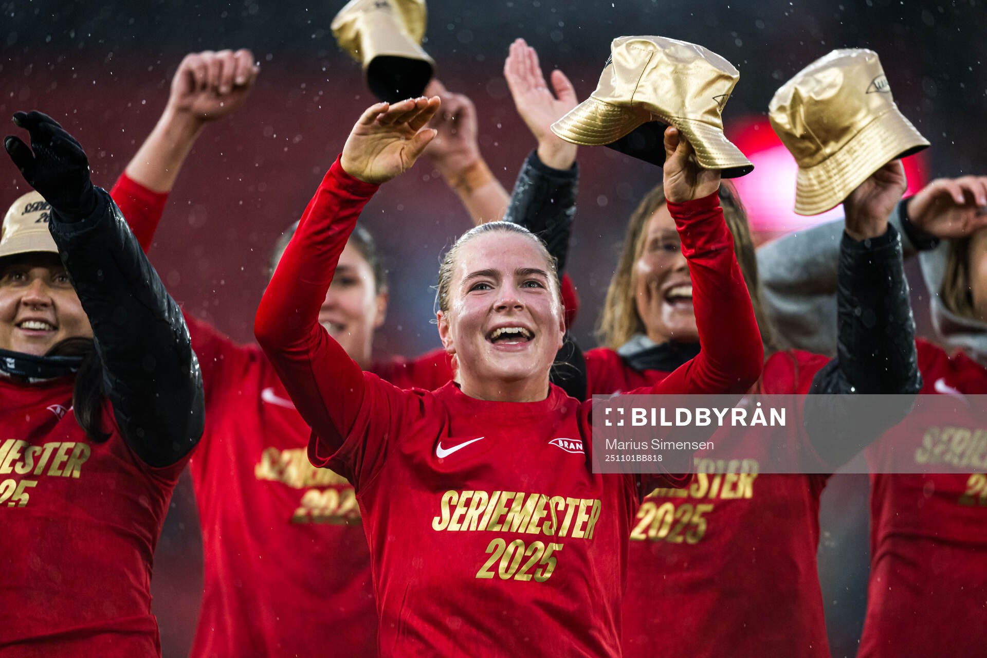 Monica Isaksen of Brann celebrates