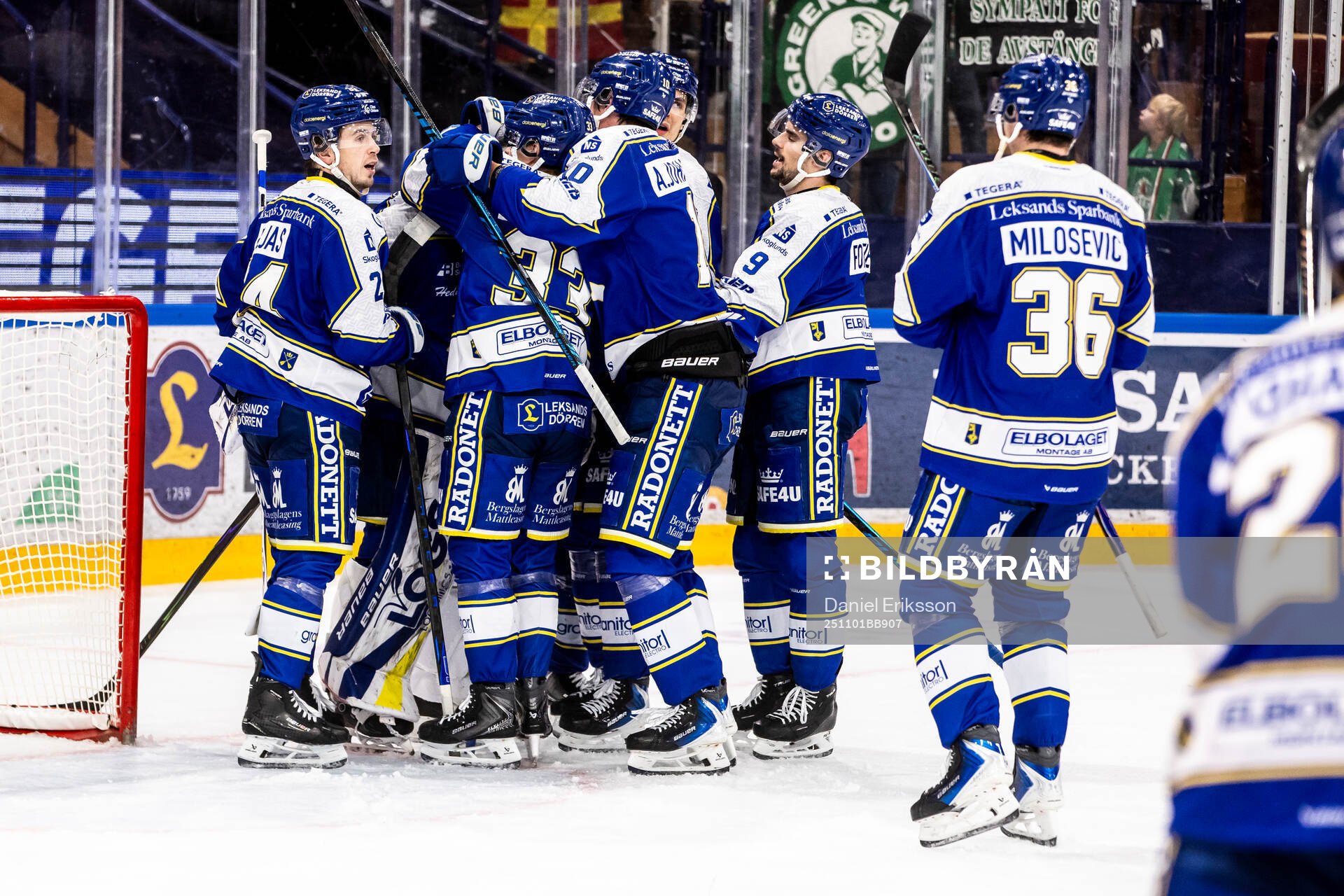 Leksands spelarna jublar