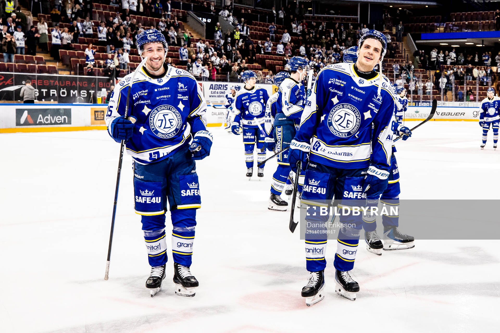 Leksands Max Veronneau och Alexander Lundqvist jublar