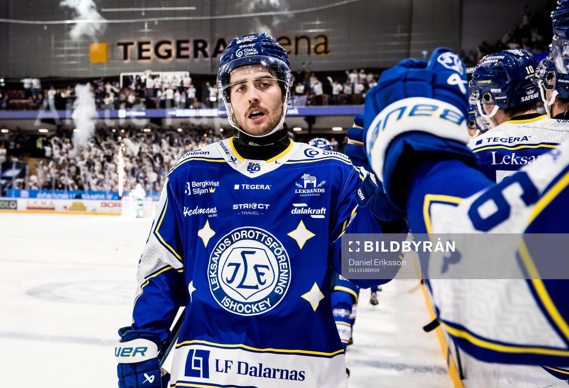Leksands Nolan Stevens jublar